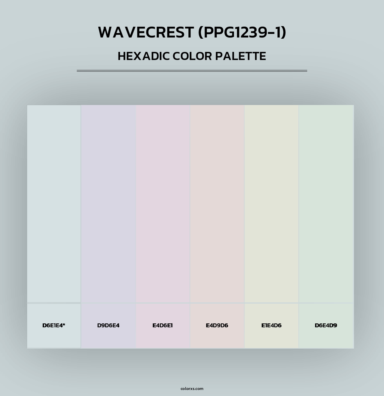 Wavecrest (PPG1239-1) - Hexadic Color Palette