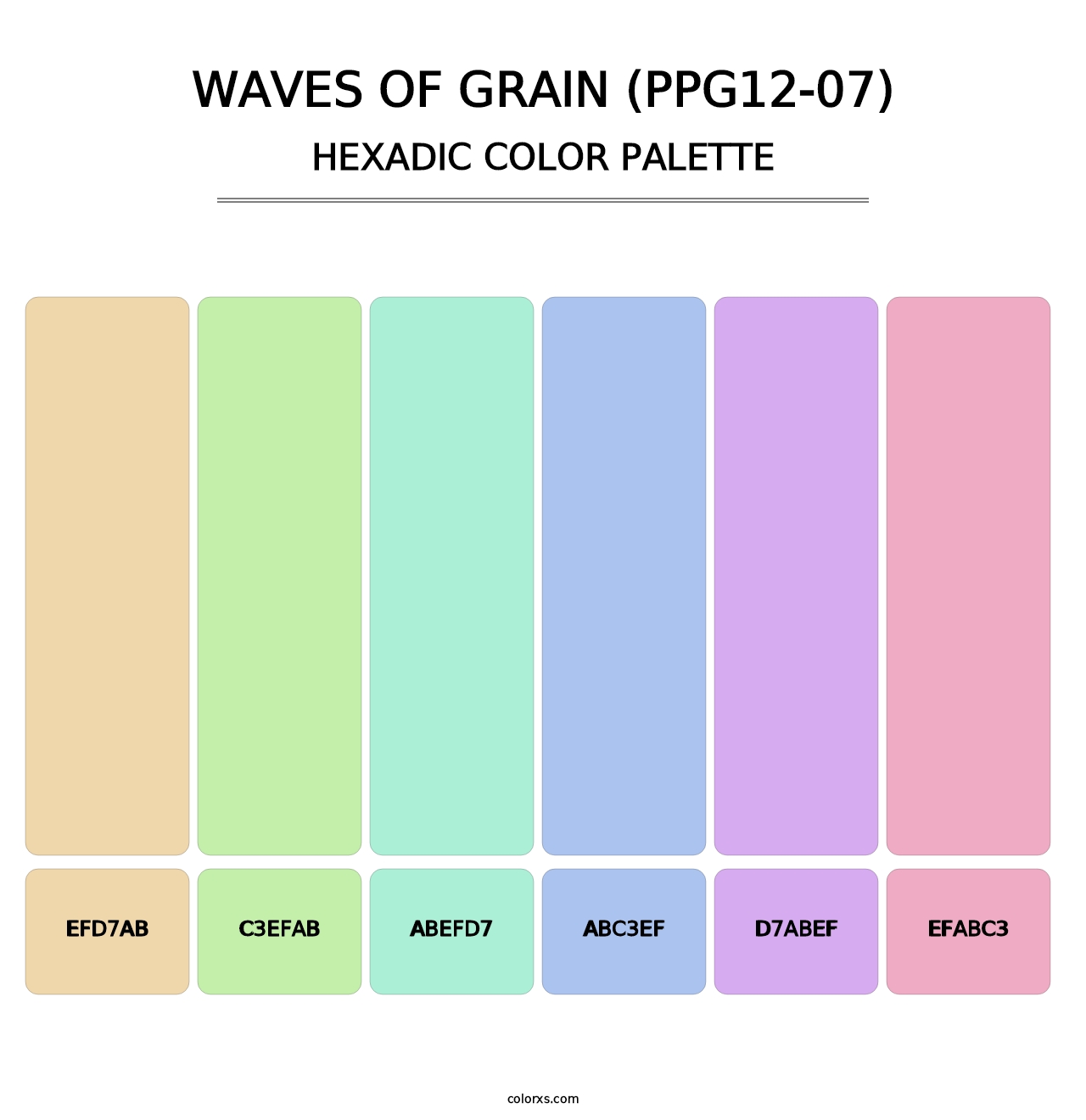 Waves Of Grain (PPG12-07) - Hexadic Color Palette