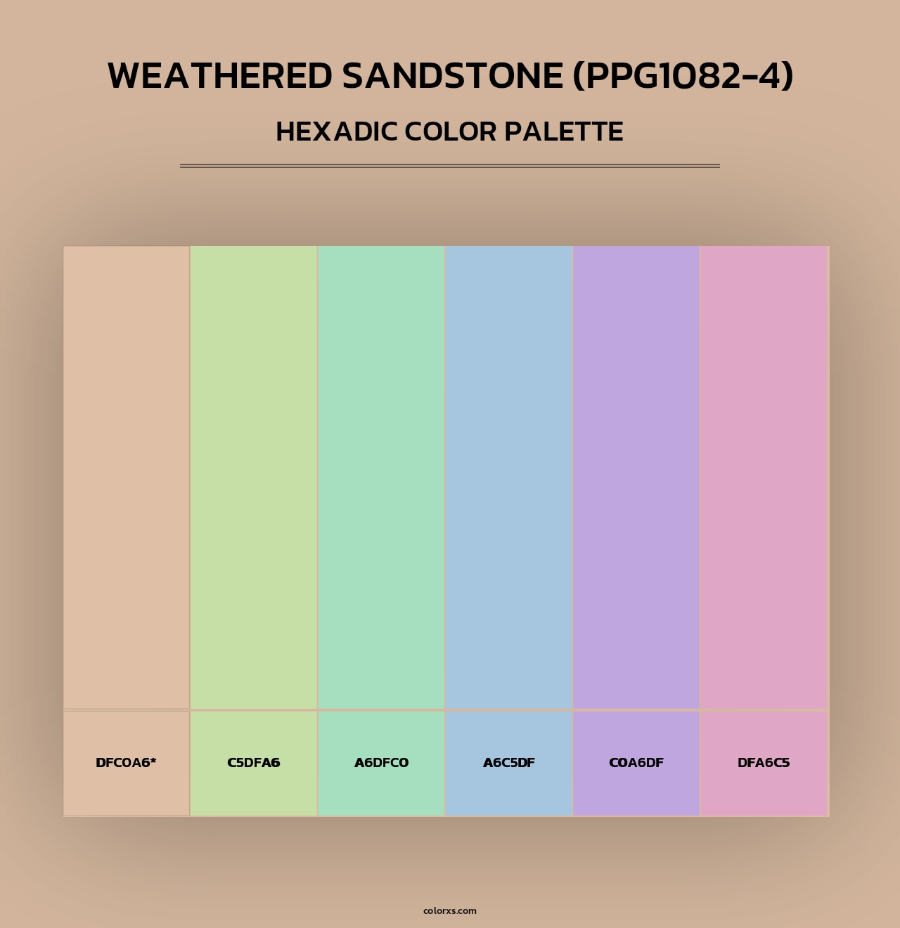 Weathered Sandstone (PPG1082-4) - Hexadic Color Palette