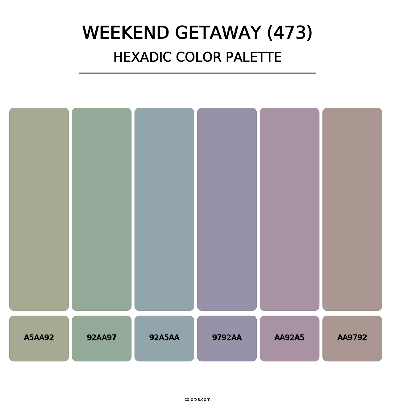 Weekend Getaway (473) - Hexadic Color Palette