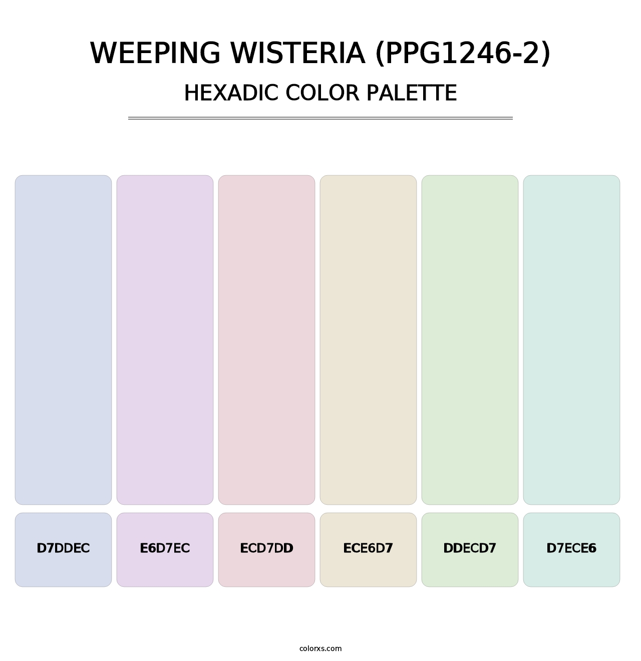 Weeping Wisteria (PPG1246-2) - Hexadic Color Palette