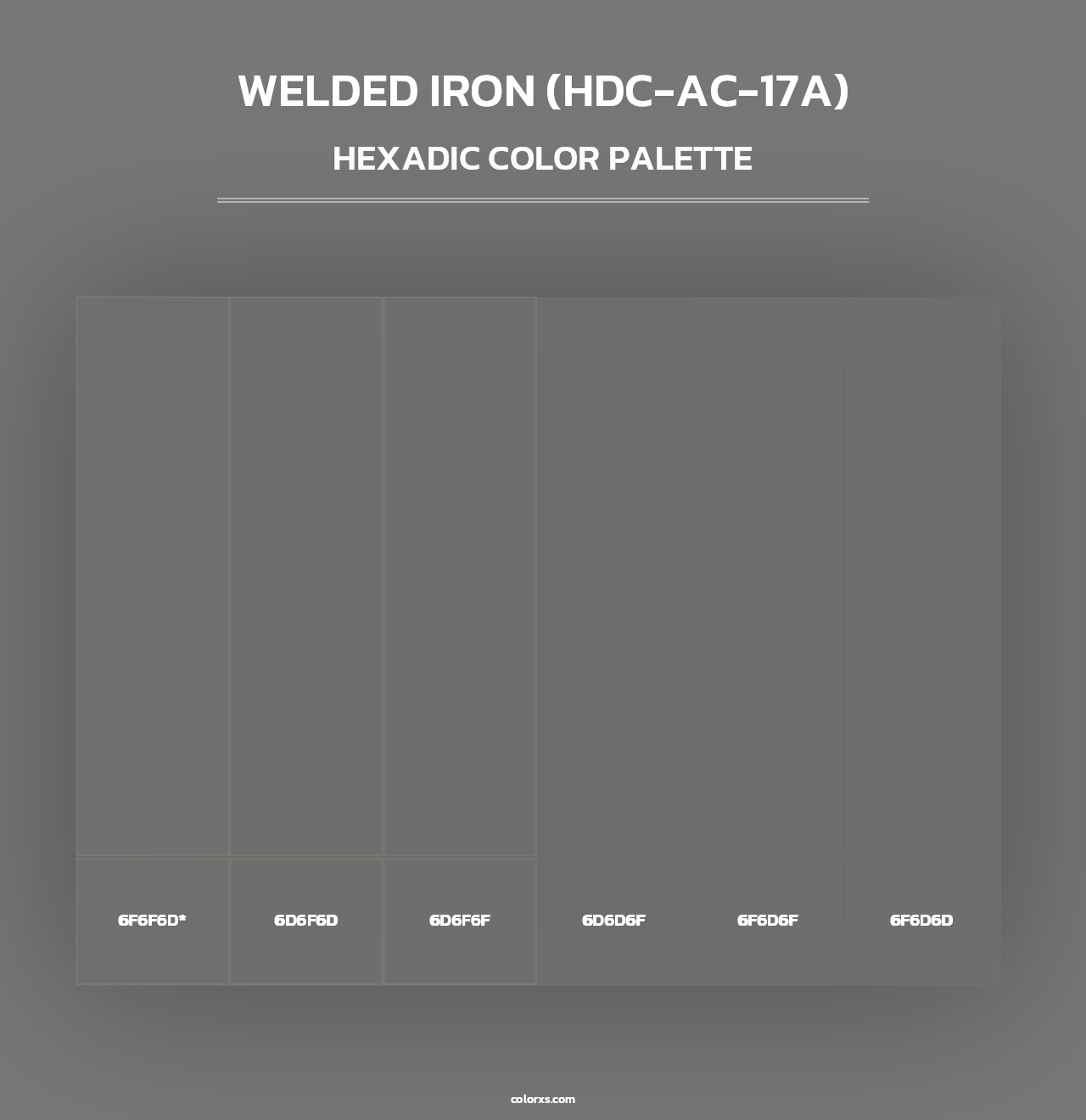 Welded Iron (HDC-AC-17A) - Hexadic Color Palette