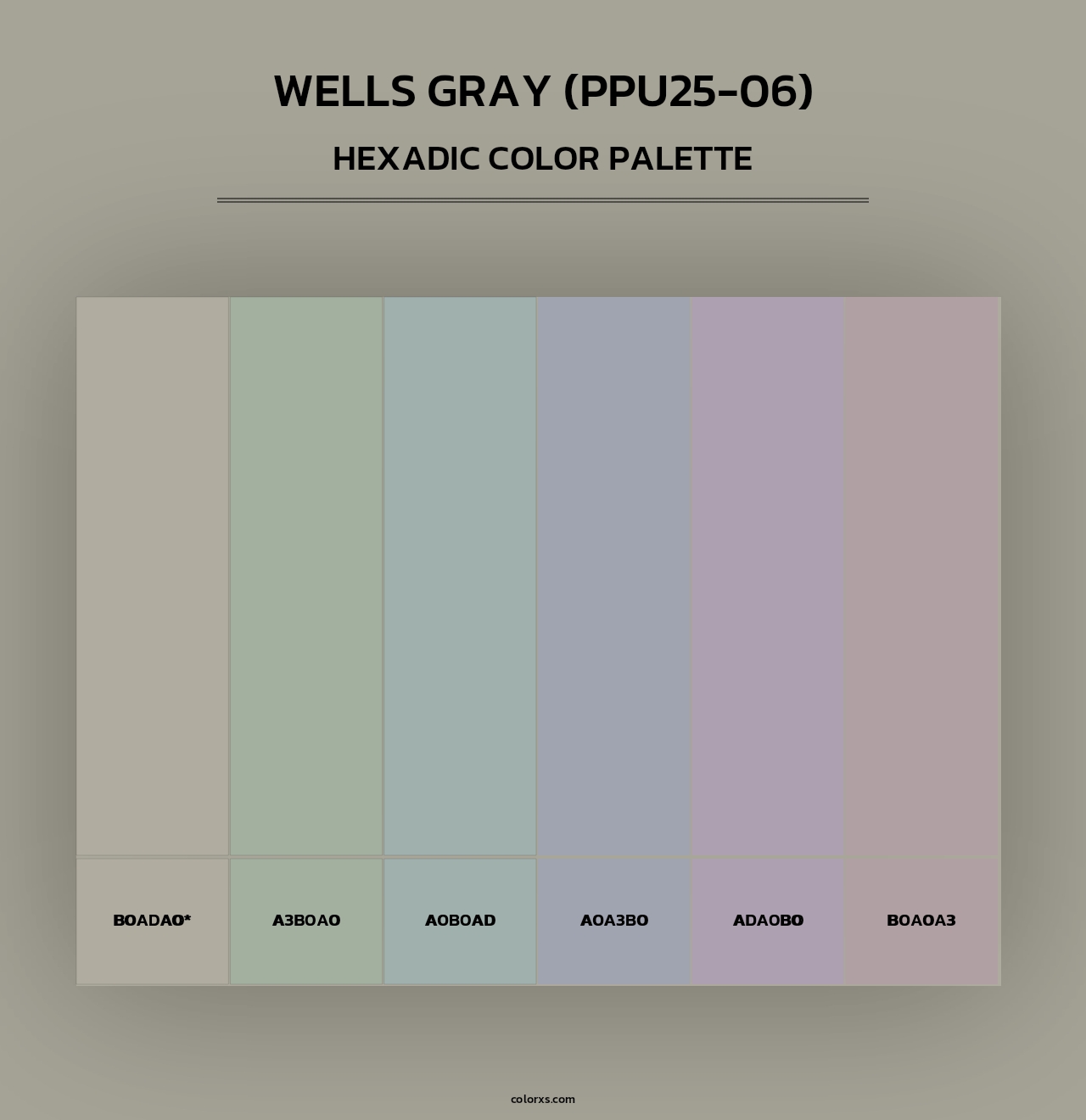 Wells Gray (PPU25-06) - Hexadic Color Palette