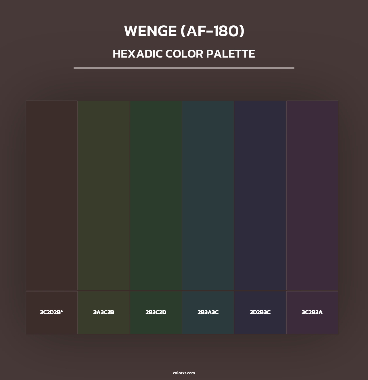 Wenge (AF-180) - Hexadic Color Palette