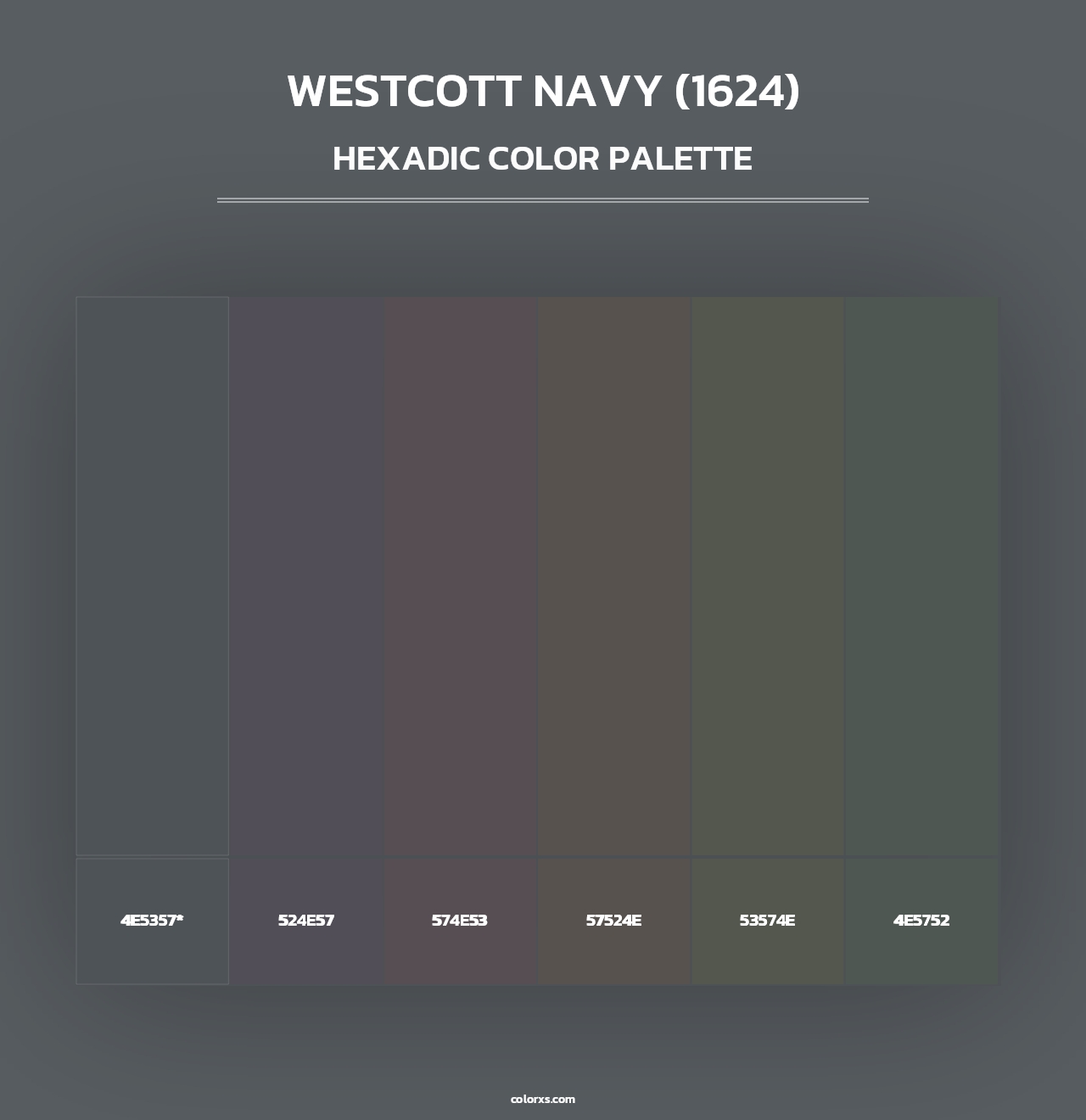 Westcott Navy (1624) - Hexadic Color Palette