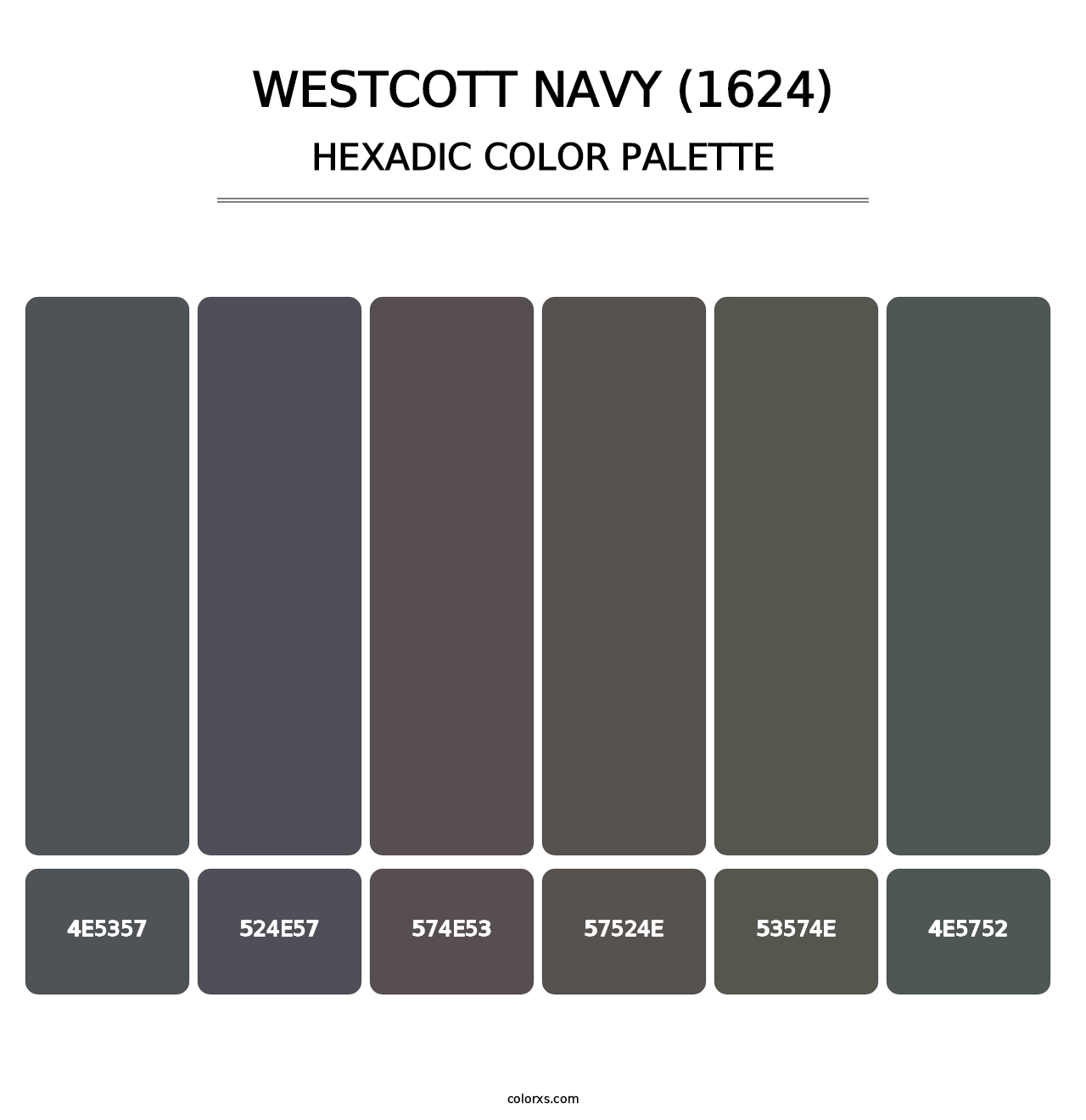 Westcott Navy (1624) - Hexadic Color Palette