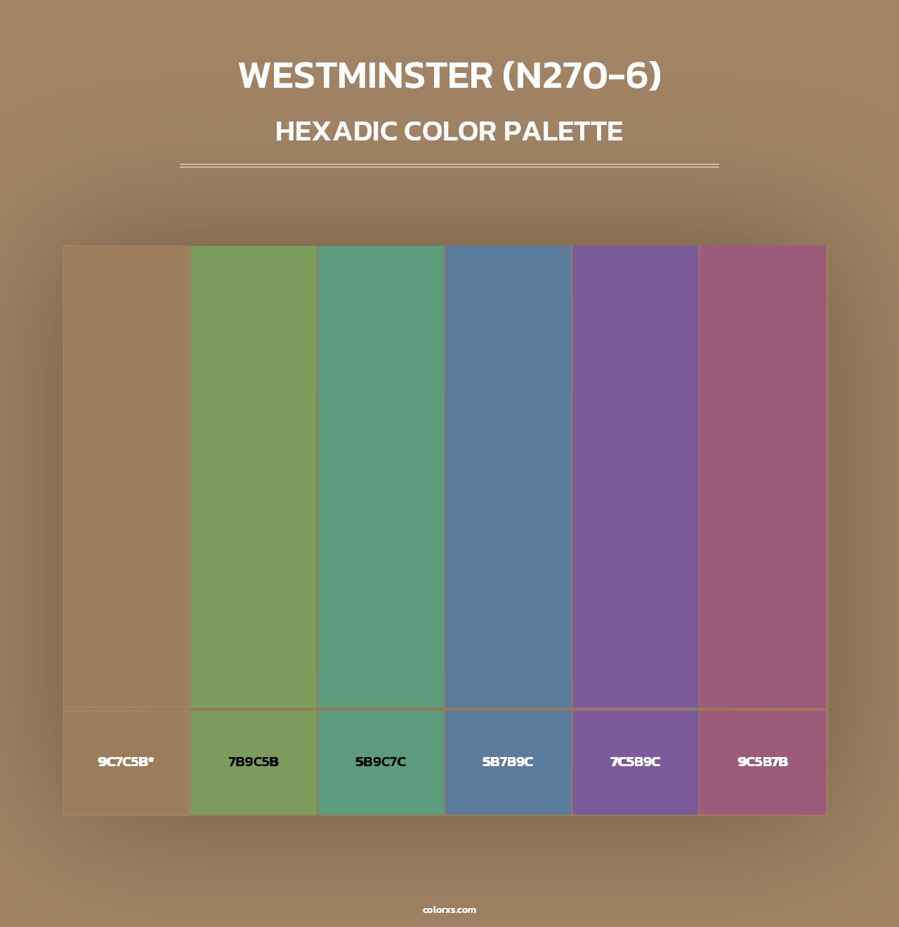 Westminster (N270-6) - Hexadic Color Palette
