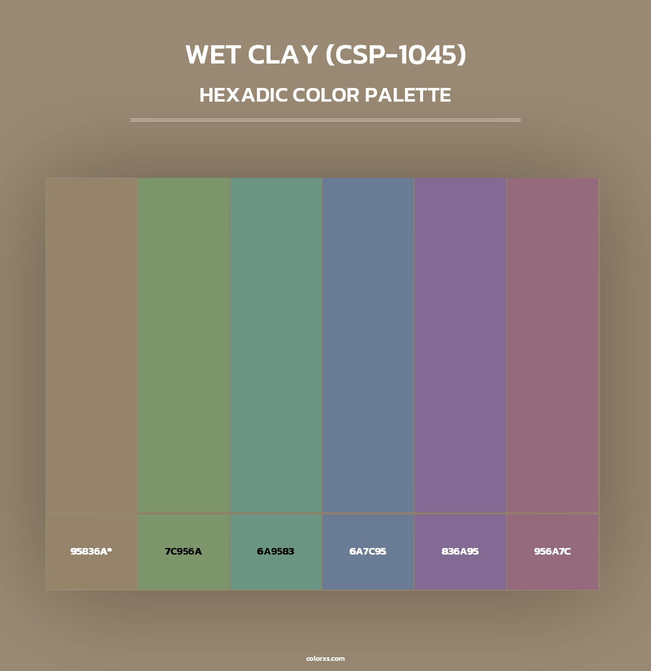 Wet Clay (CSP-1045) - Hexadic Color Palette