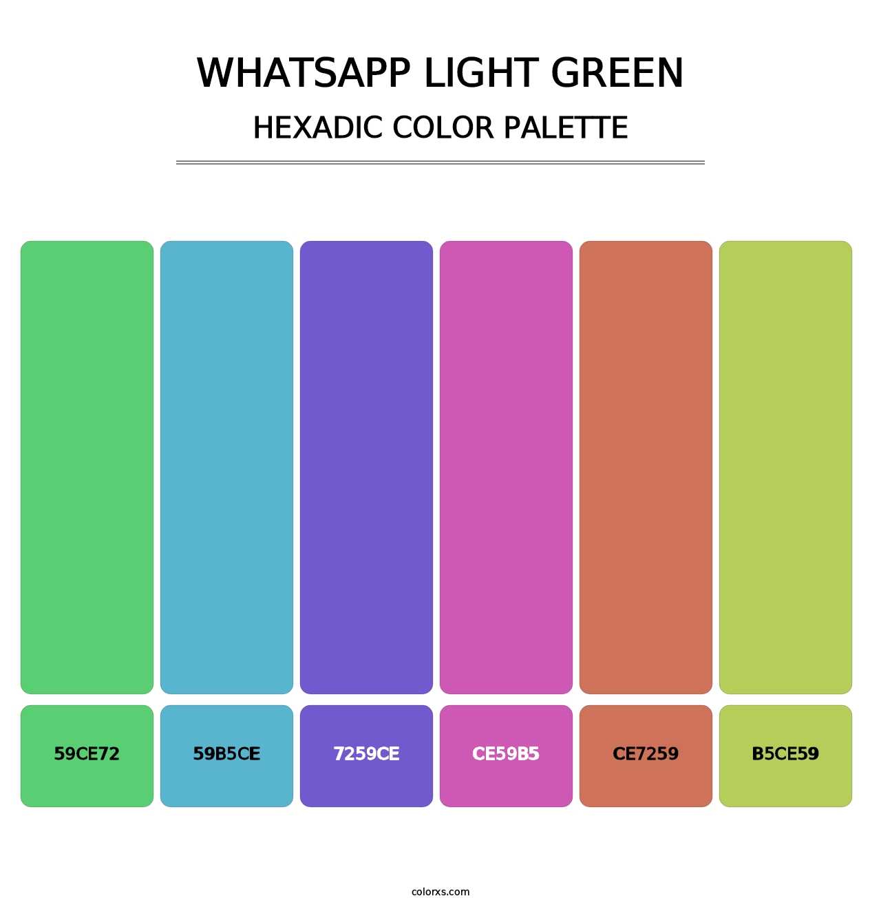 WhatsApp Light Green - Hexadic Color Palette