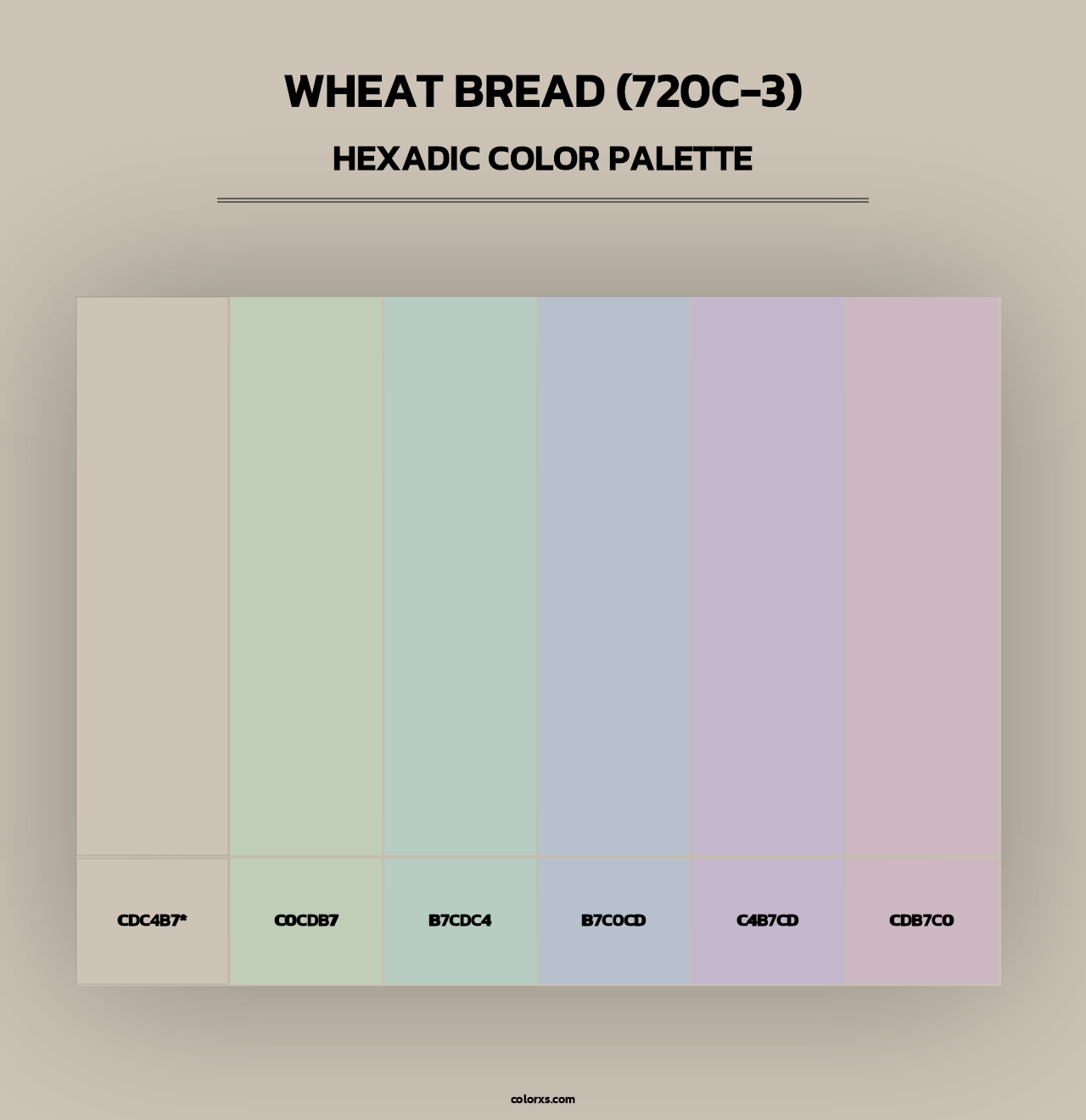 Wheat Bread (720C-3) - Hexadic Color Palette