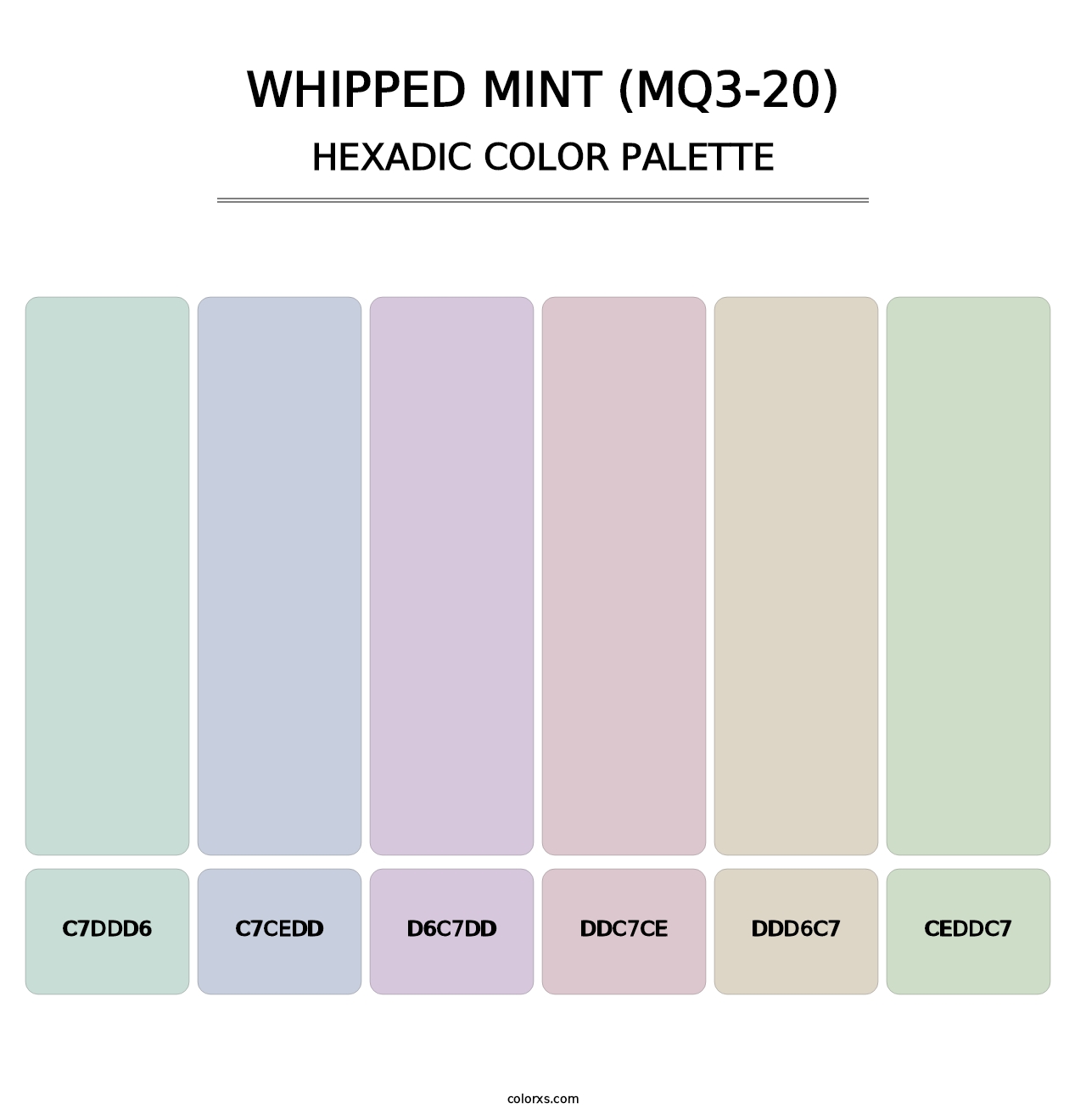 Whipped Mint (MQ3-20) - Hexadic Color Palette