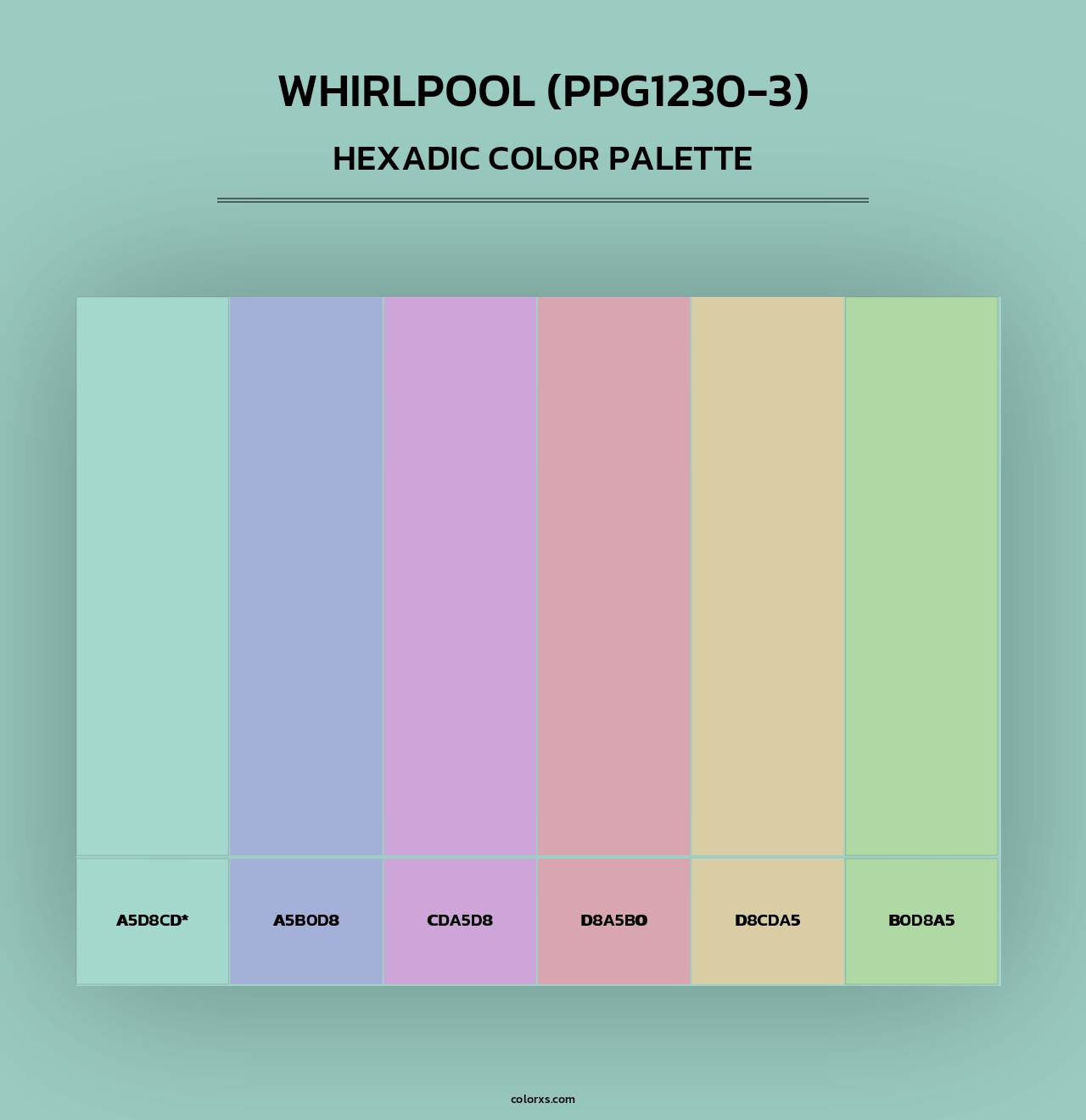 Whirlpool (PPG1230-3) - Hexadic Color Palette