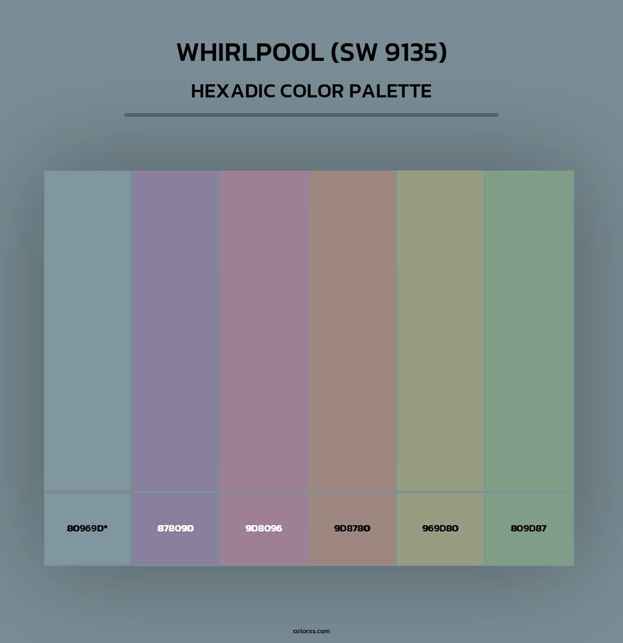 Whirlpool (SW 9135) - Hexadic Color Palette