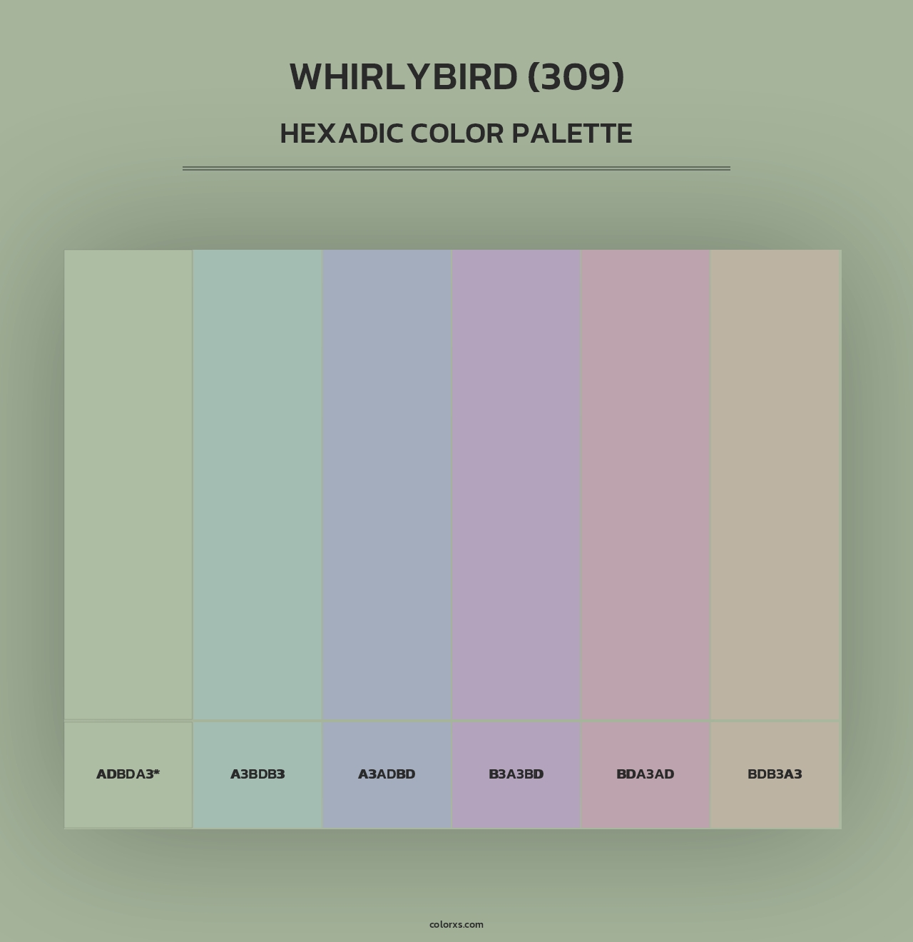 Whirlybird (309) - Hexadic Color Palette
