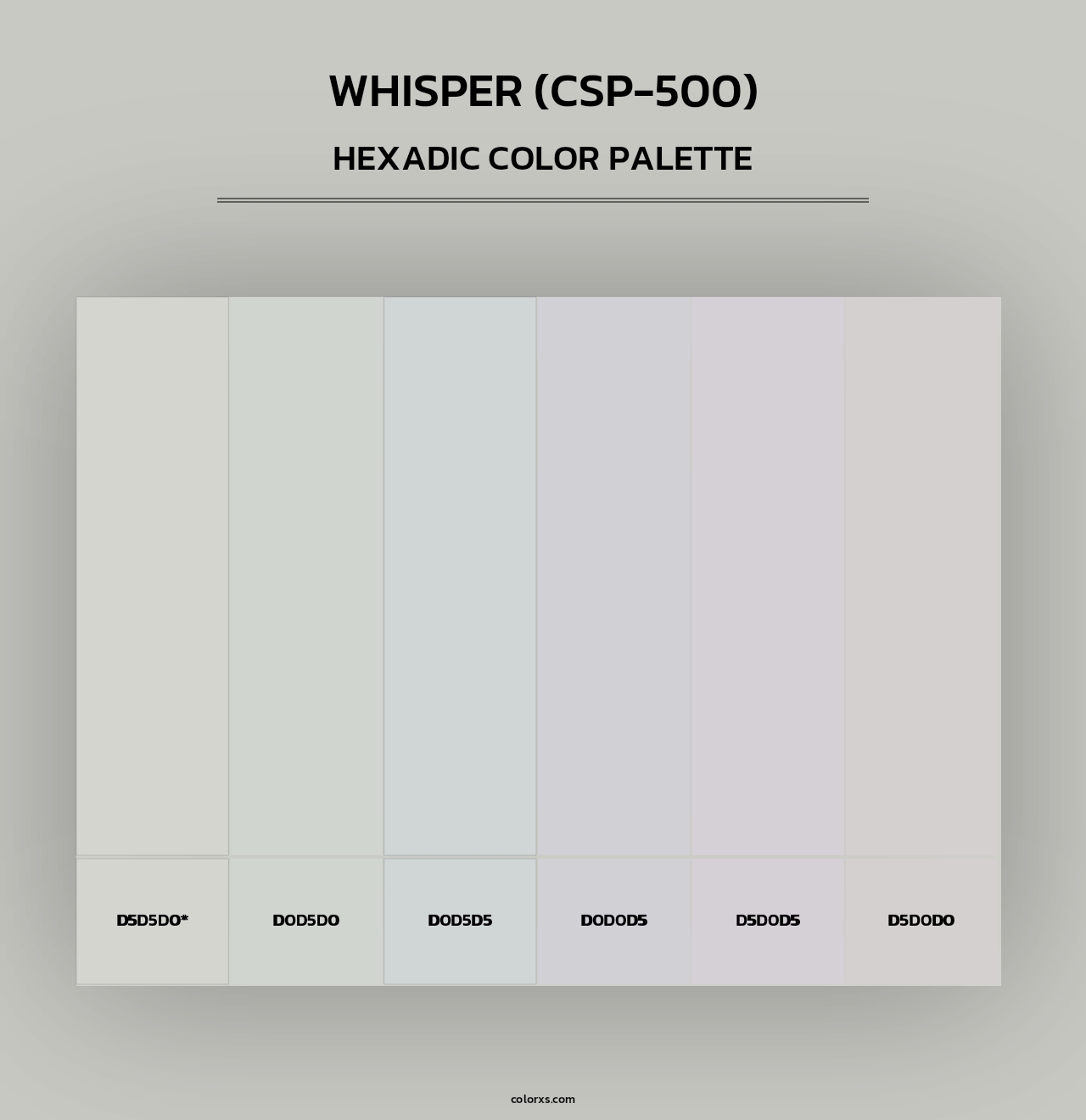 Whisper (CSP-500) - Hexadic Color Palette