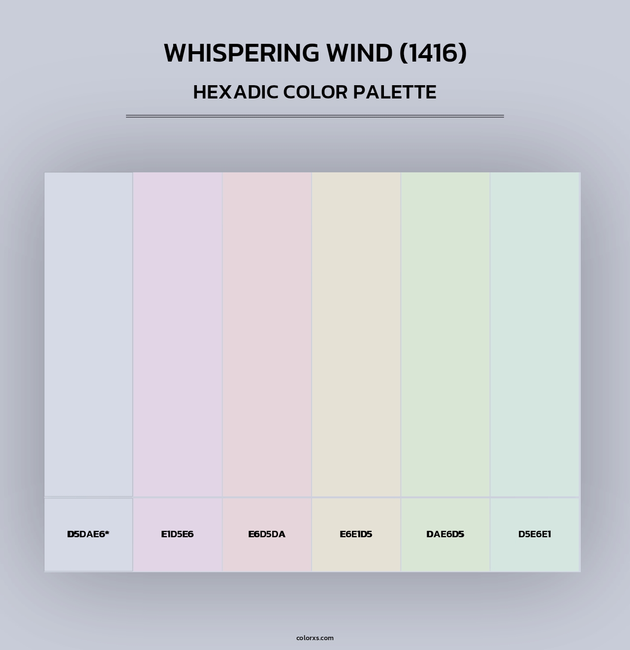 Whispering Wind (1416) - Hexadic Color Palette
