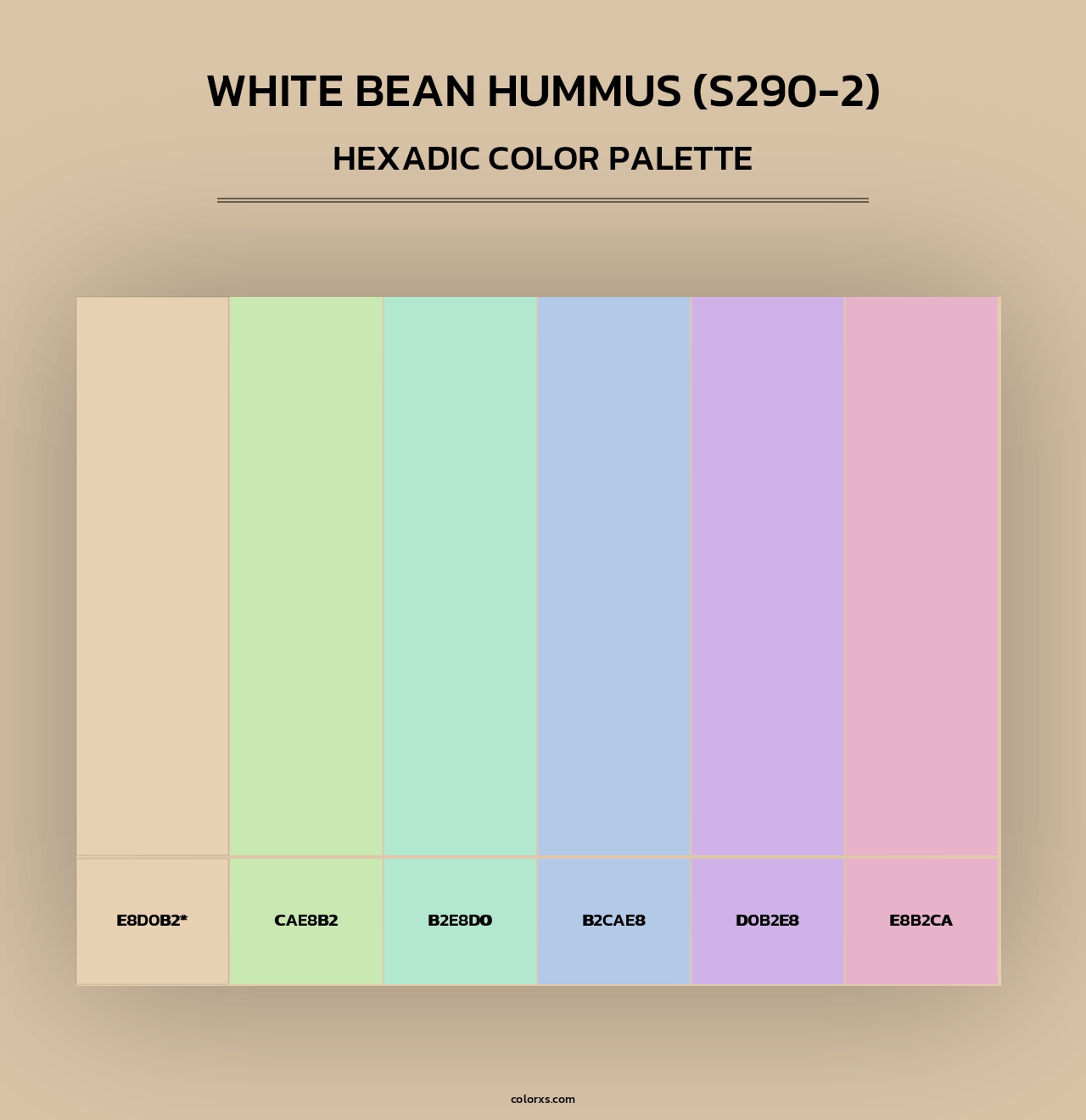 White Bean Hummus (S290-2) - Hexadic Color Palette