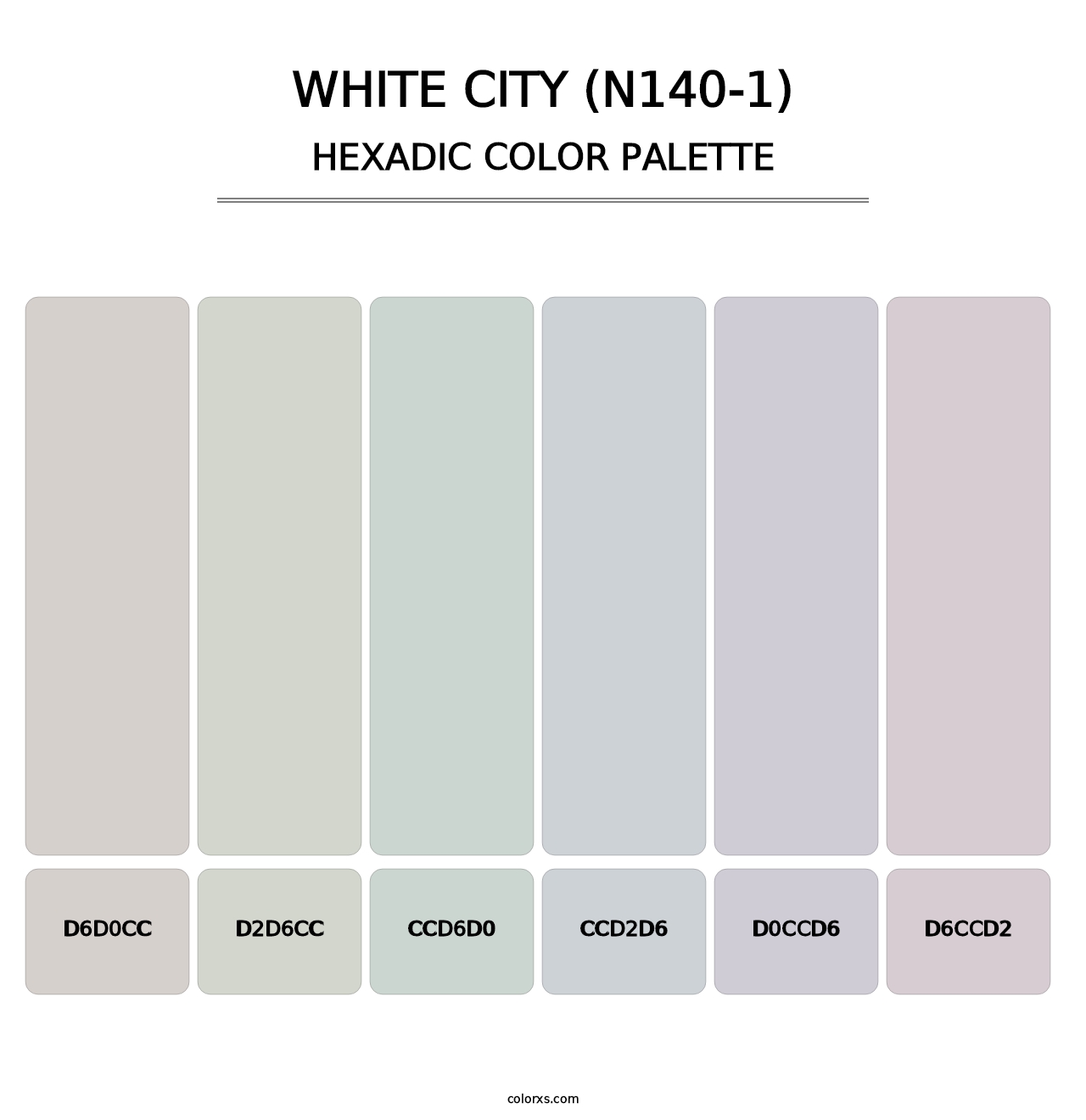 White City (N140-1) - Hexadic Color Palette