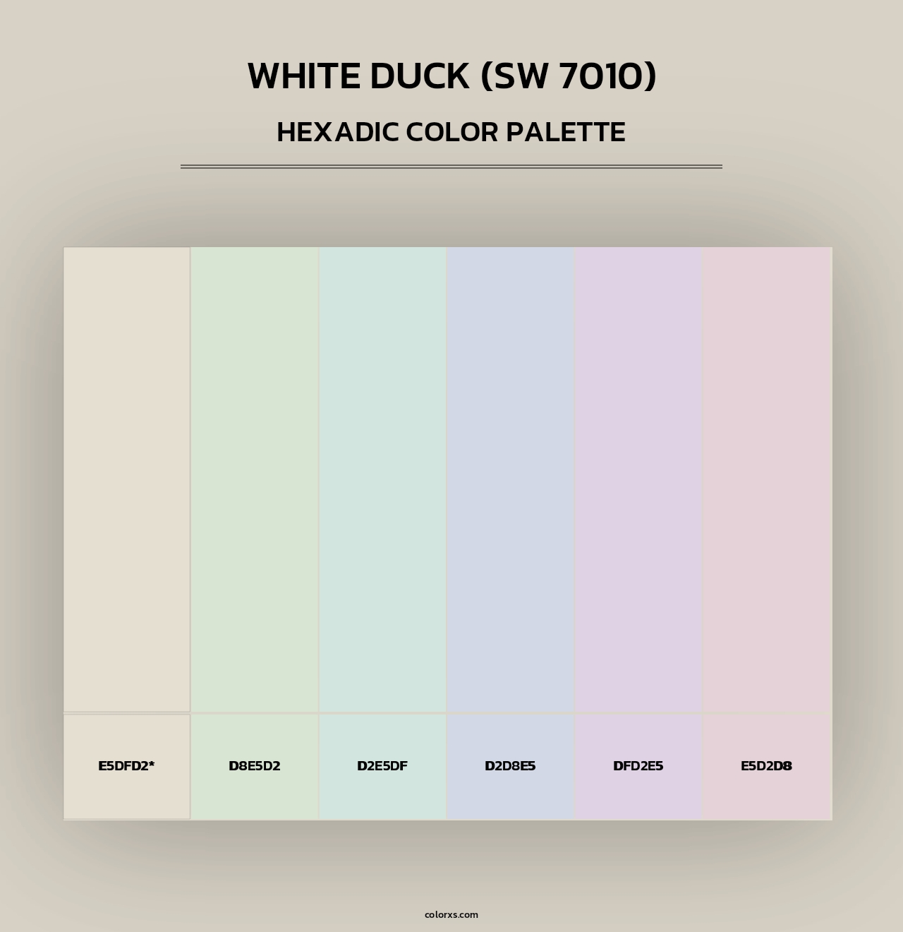 White Duck (SW 7010) - Hexadic Color Palette