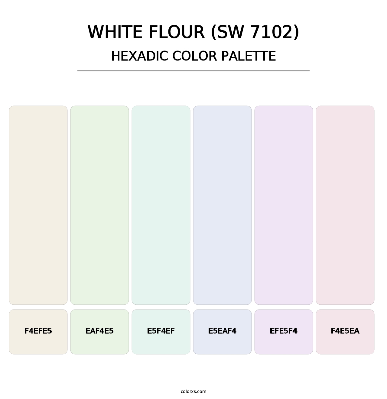 White Flour (SW 7102) - Hexadic Color Palette