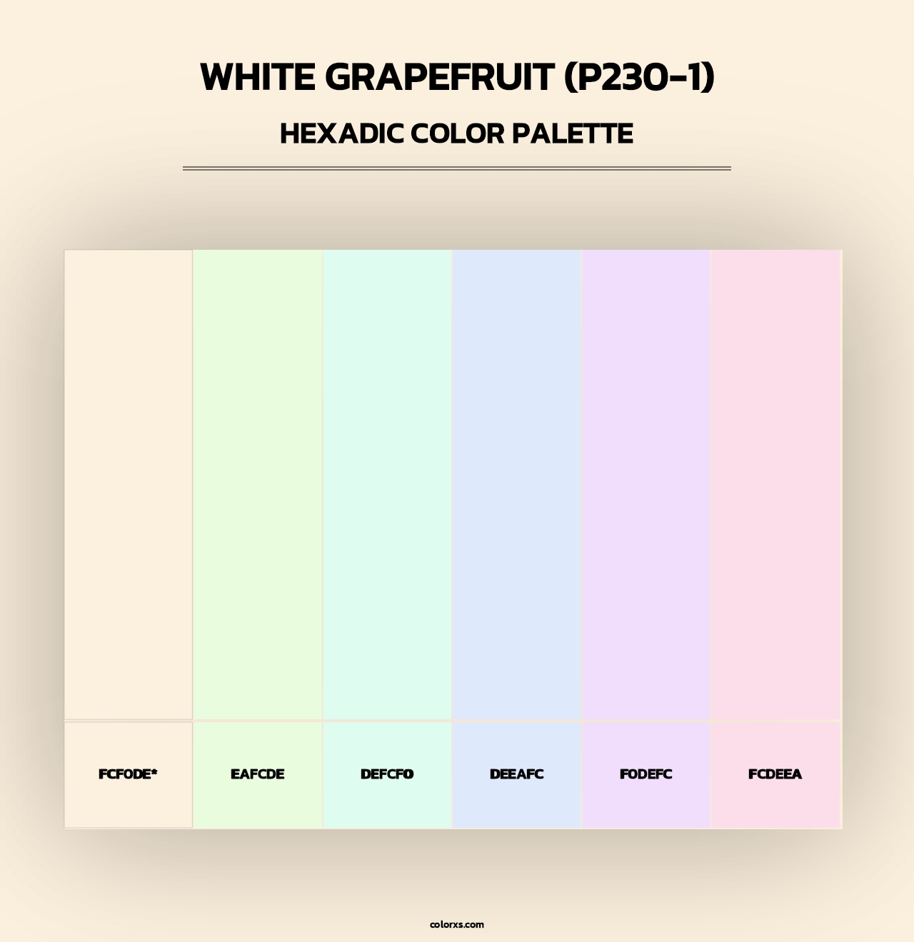 White Grapefruit (P230-1) - Hexadic Color Palette