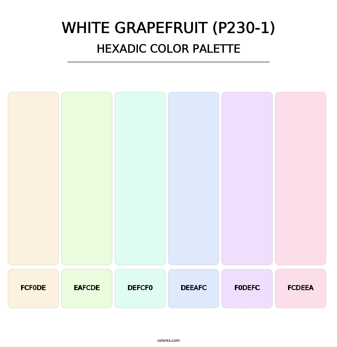 White Grapefruit (P230-1) - Hexadic Color Palette