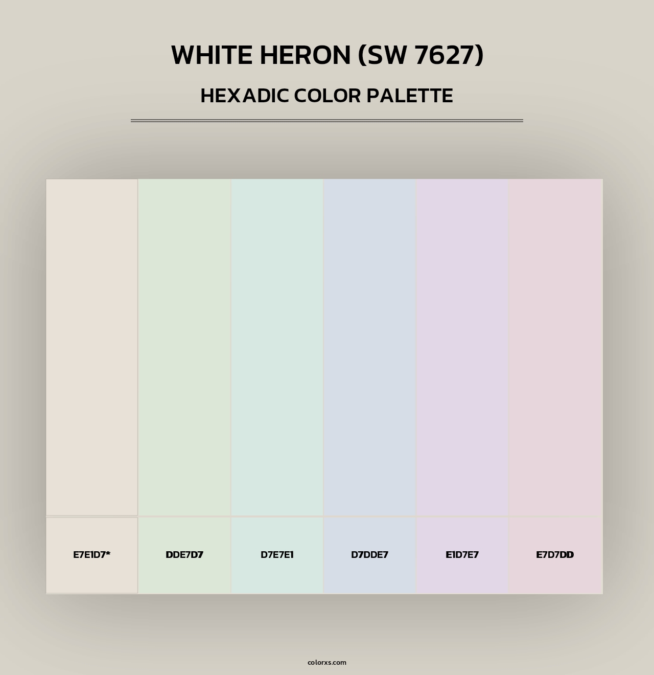 White Heron (SW 7627) - Hexadic Color Palette