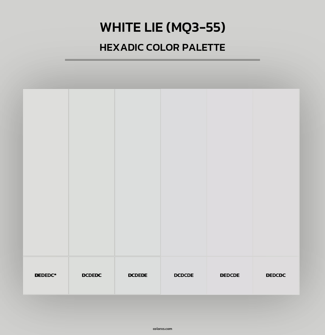 White Lie (MQ3-55) - Hexadic Color Palette