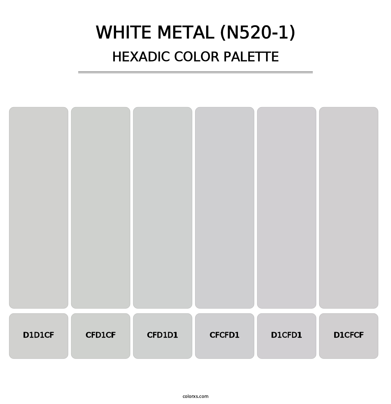 White Metal (N520-1) - Hexadic Color Palette