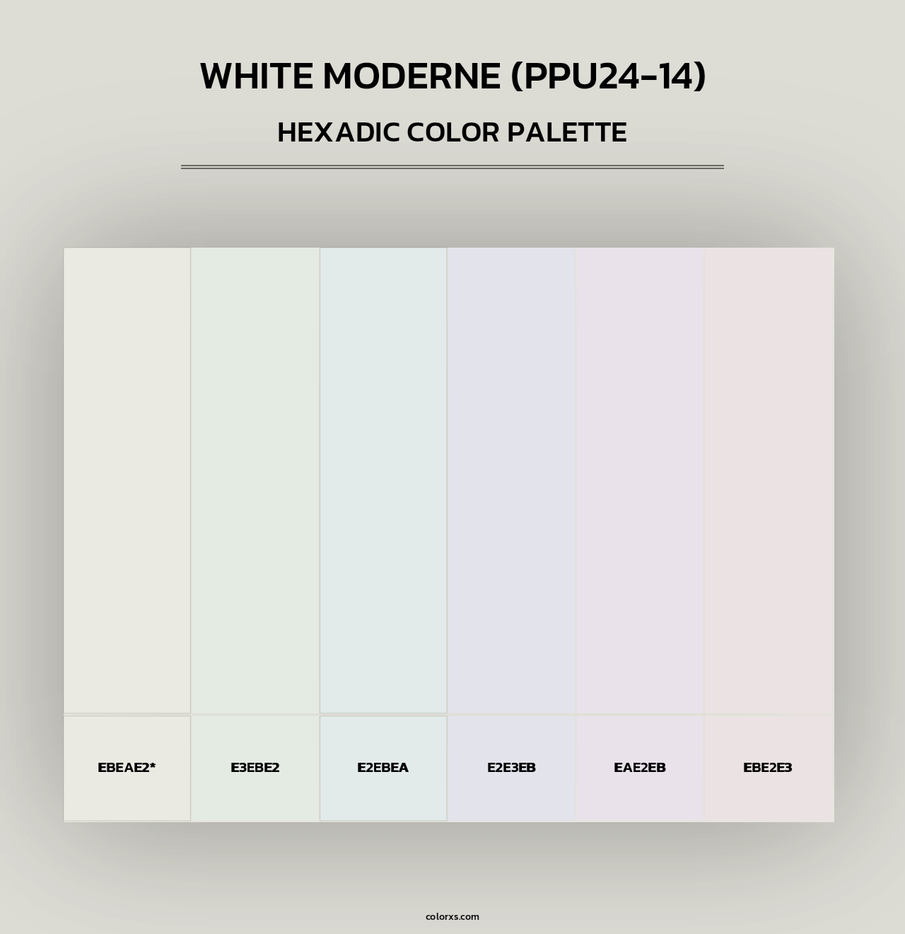 White Moderne (PPU24-14) - Hexadic Color Palette