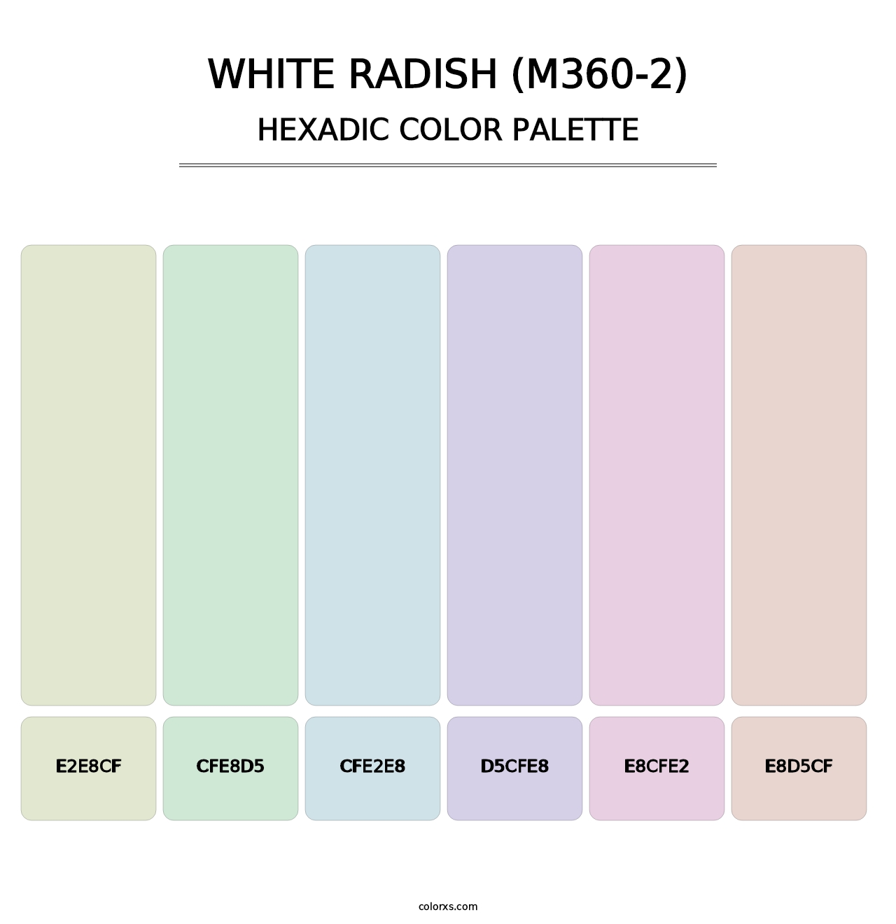 White Radish (M360-2) - Hexadic Color Palette