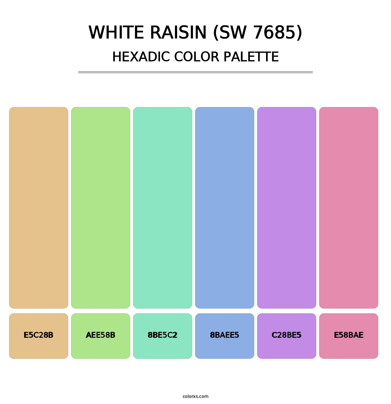 White Raisin (SW 7685) - Hexadic Color Palette