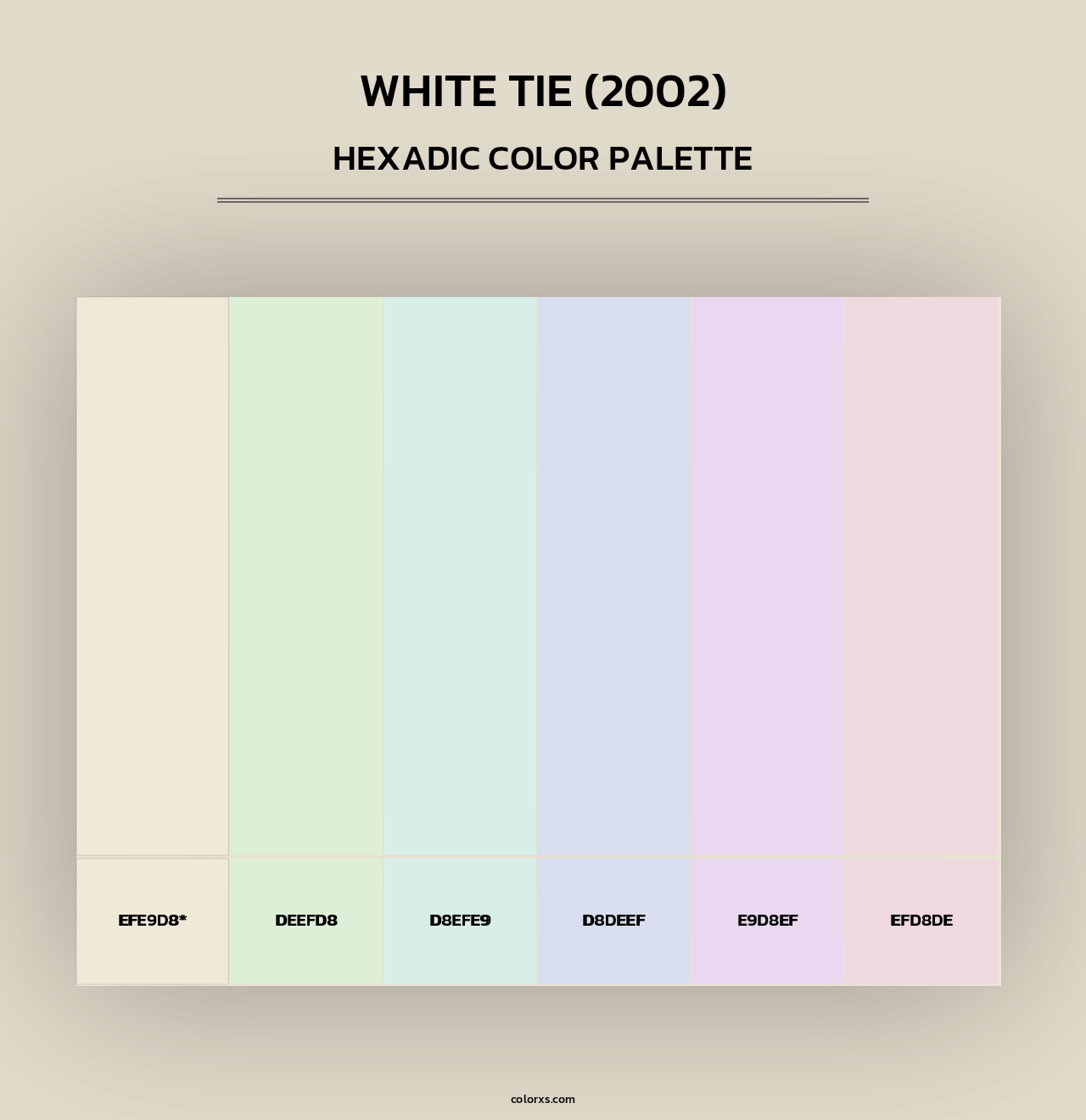 White Tie (2002) - Hexadic Color Palette