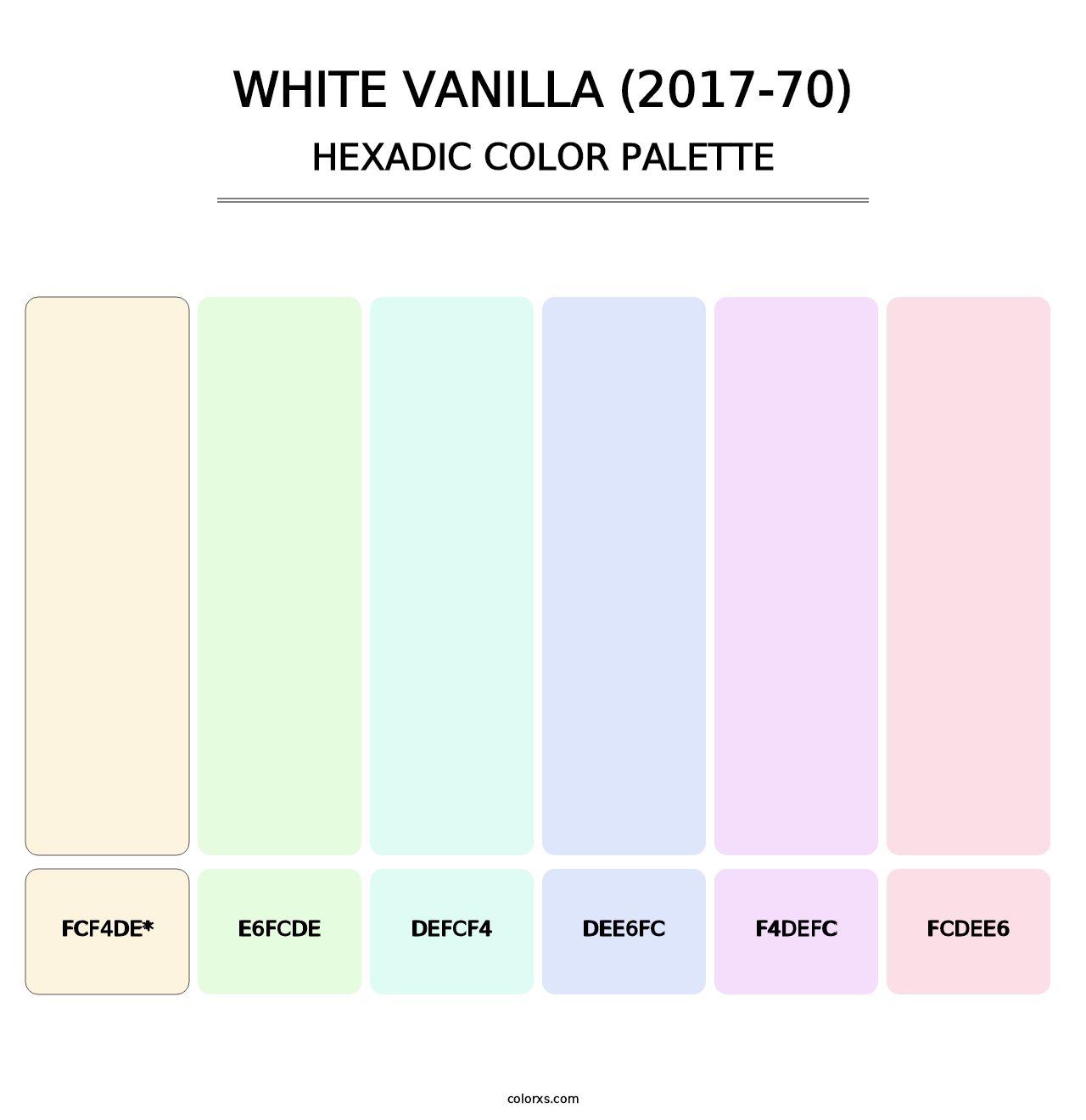 White Vanilla (2017-70) - Hexadic Color Palette