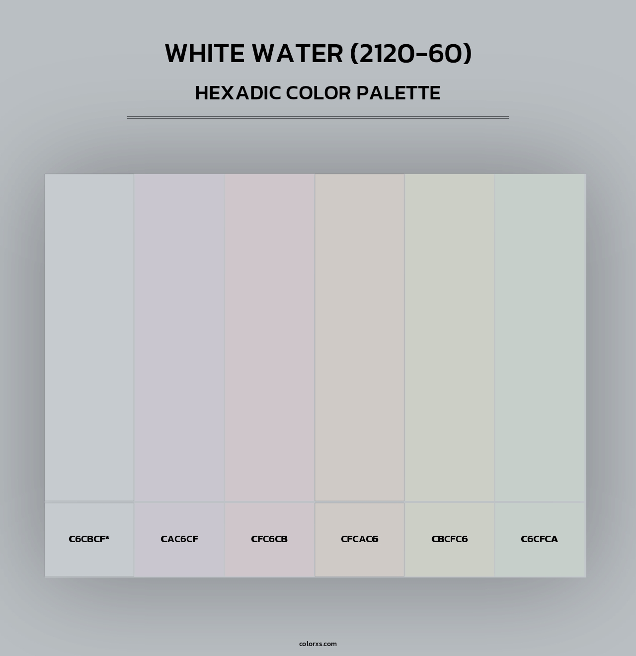 White Water (2120-60) - Hexadic Color Palette