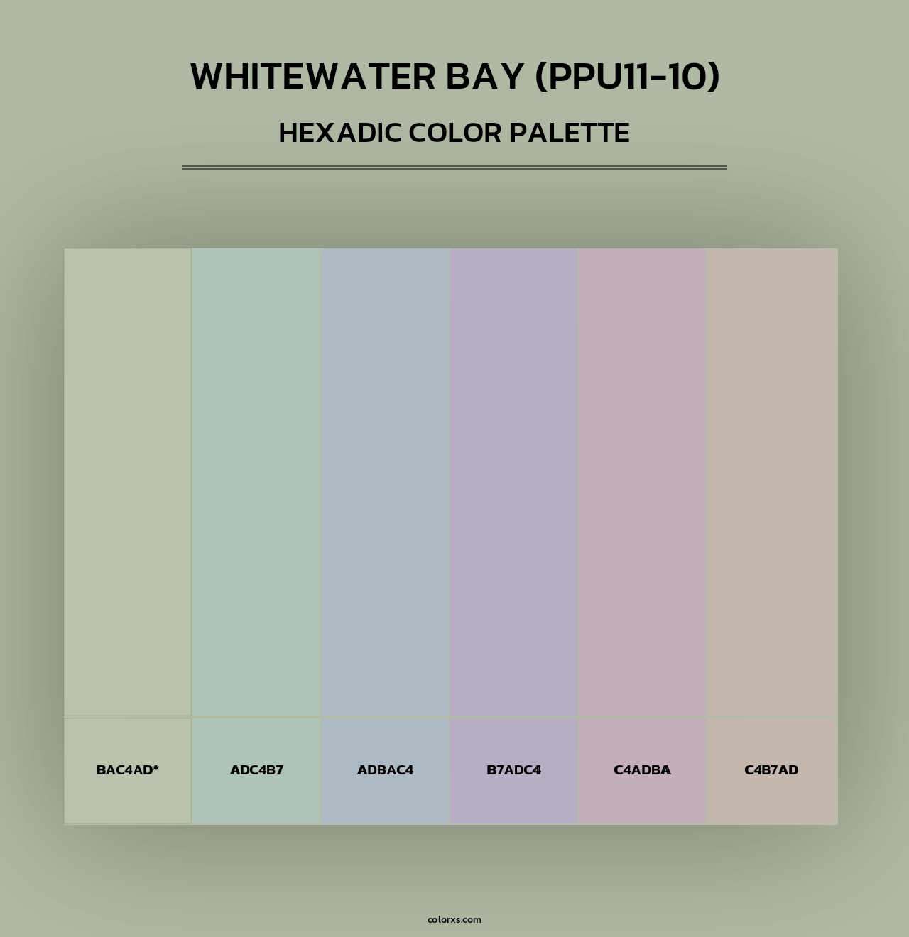 Whitewater Bay (PPU11-10) - Hexadic Color Palette