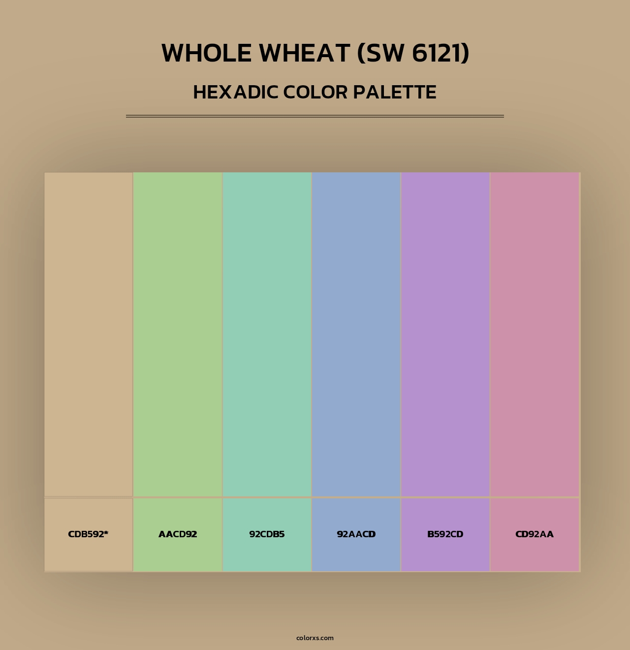 Whole Wheat (SW 6121) - Hexadic Color Palette