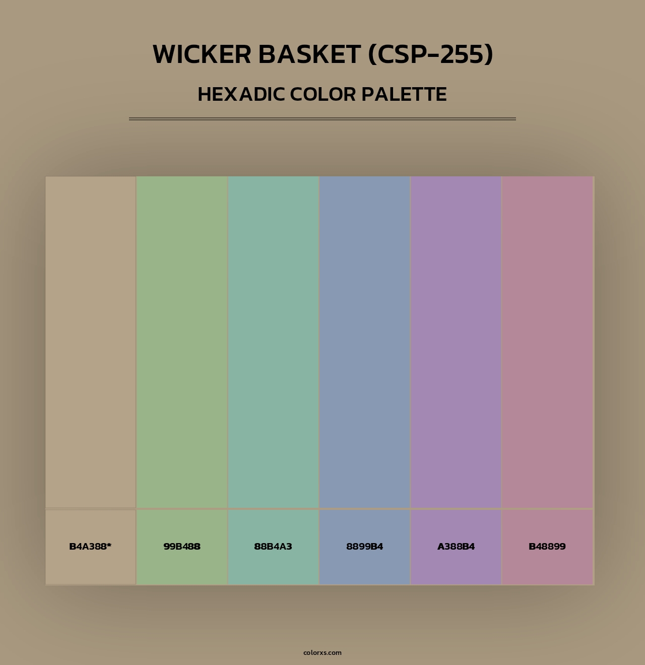 Wicker Basket (CSP-255) - Hexadic Color Palette