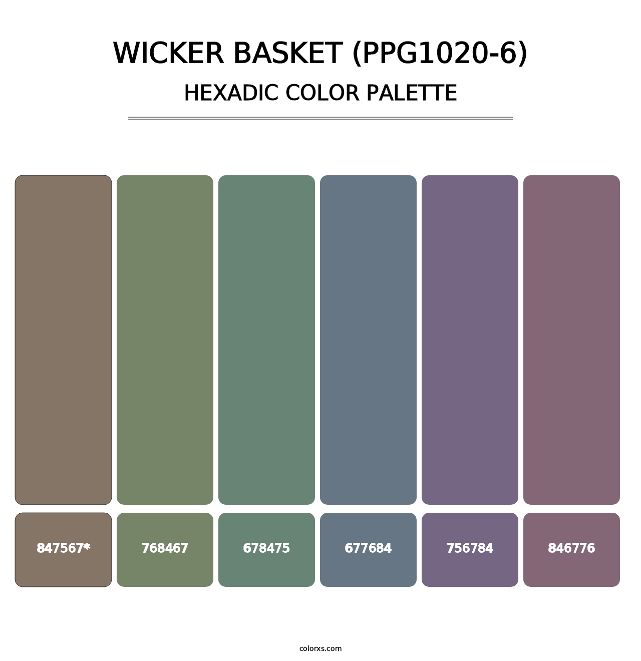 Wicker Basket (PPG1020-6) - Hexadic Color Palette