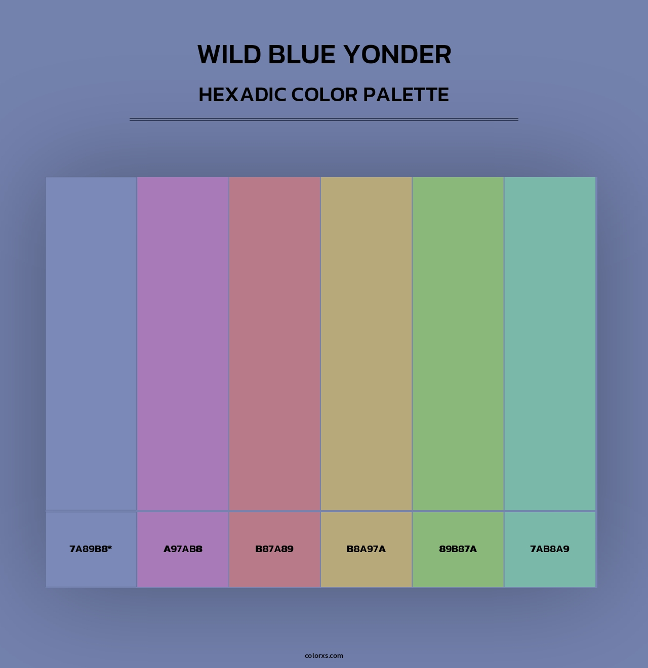 Wild Blue Yonder - Hexadic Color Palette