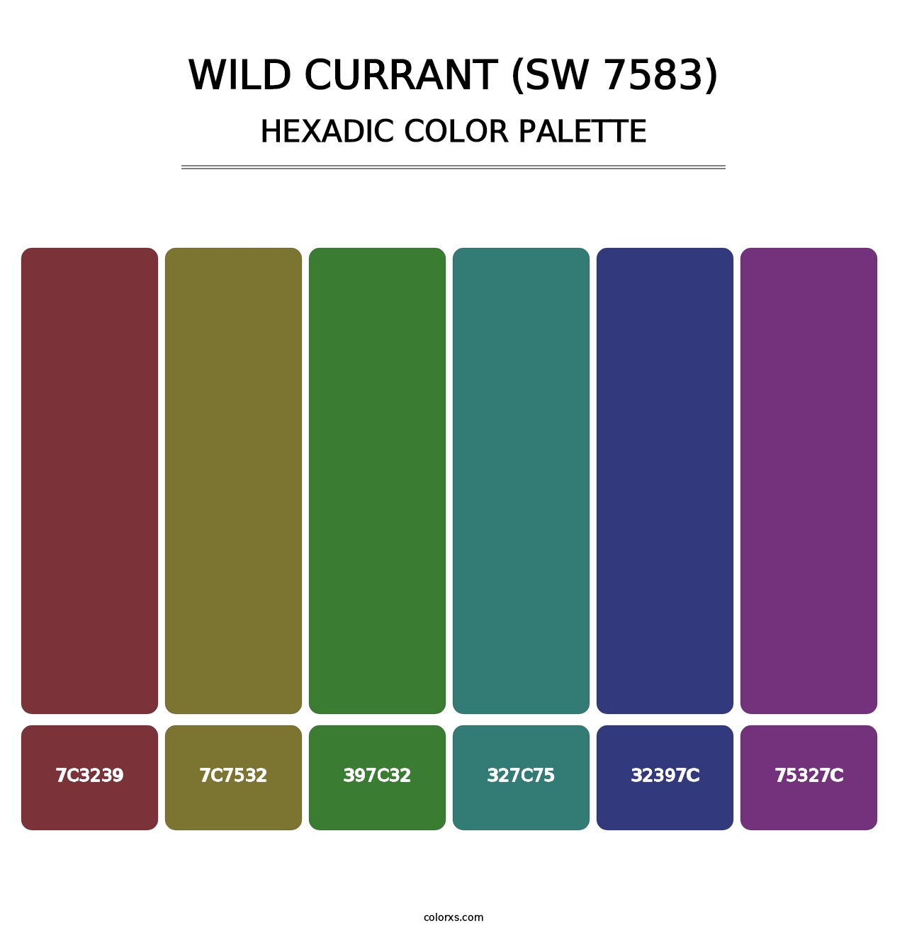 Wild Currant (SW 7583) - Hexadic Color Palette