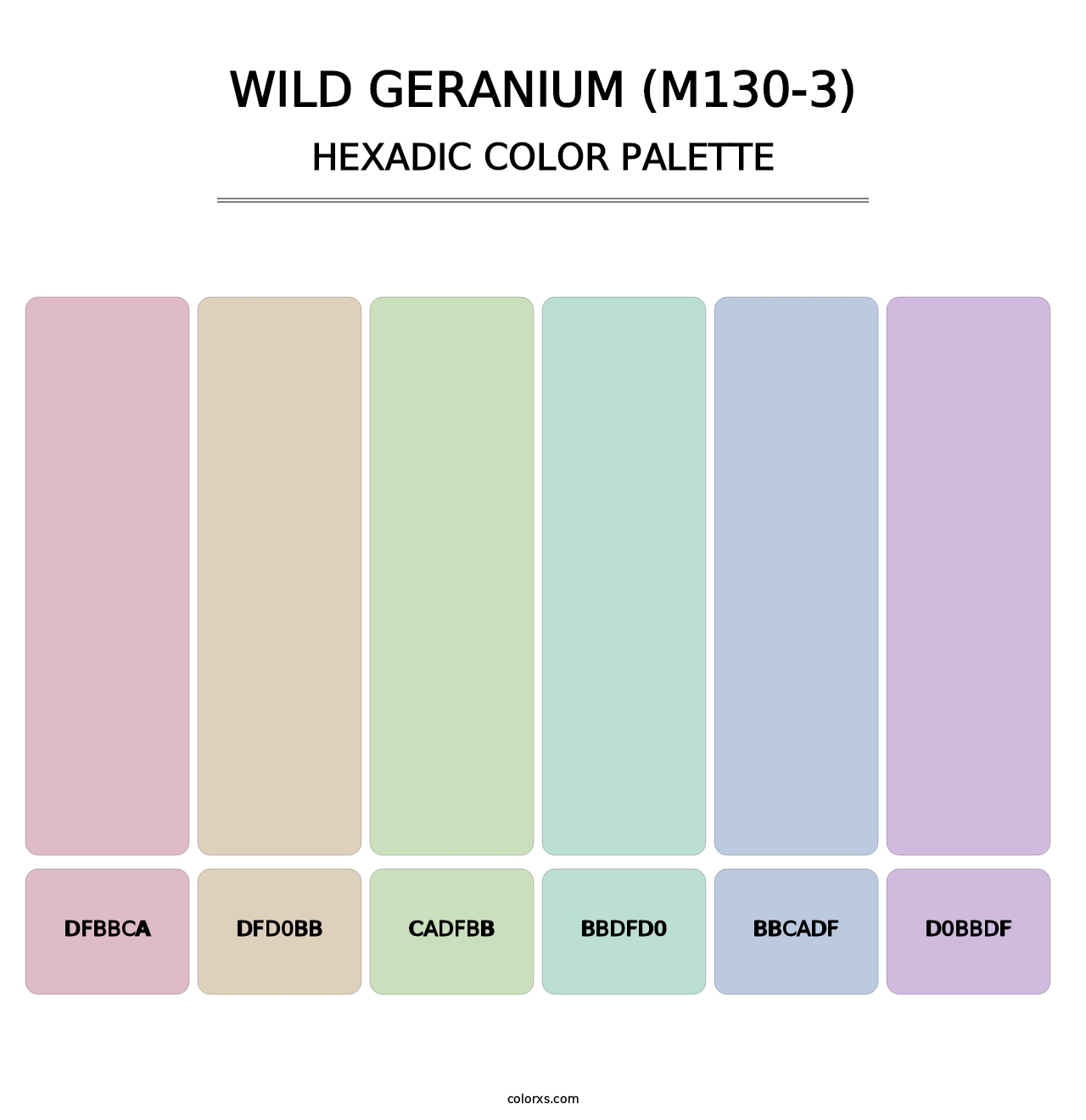 Wild Geranium (M130-3) - Hexadic Color Palette