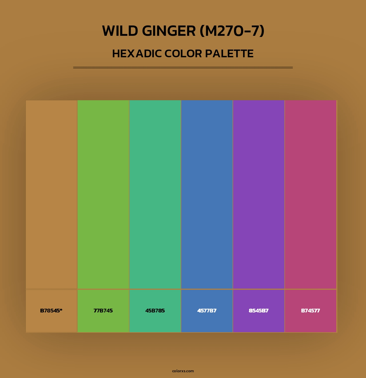 Wild Ginger (M270-7) - Hexadic Color Palette