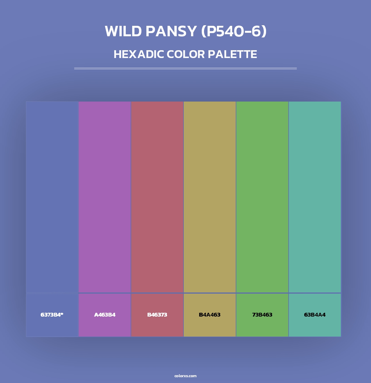 Wild Pansy (P540-6) - Hexadic Color Palette