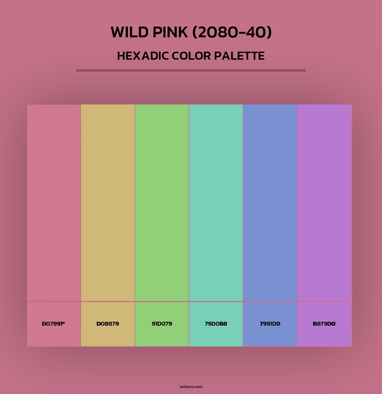 Wild Pink (2080-40) - Hexadic Color Palette