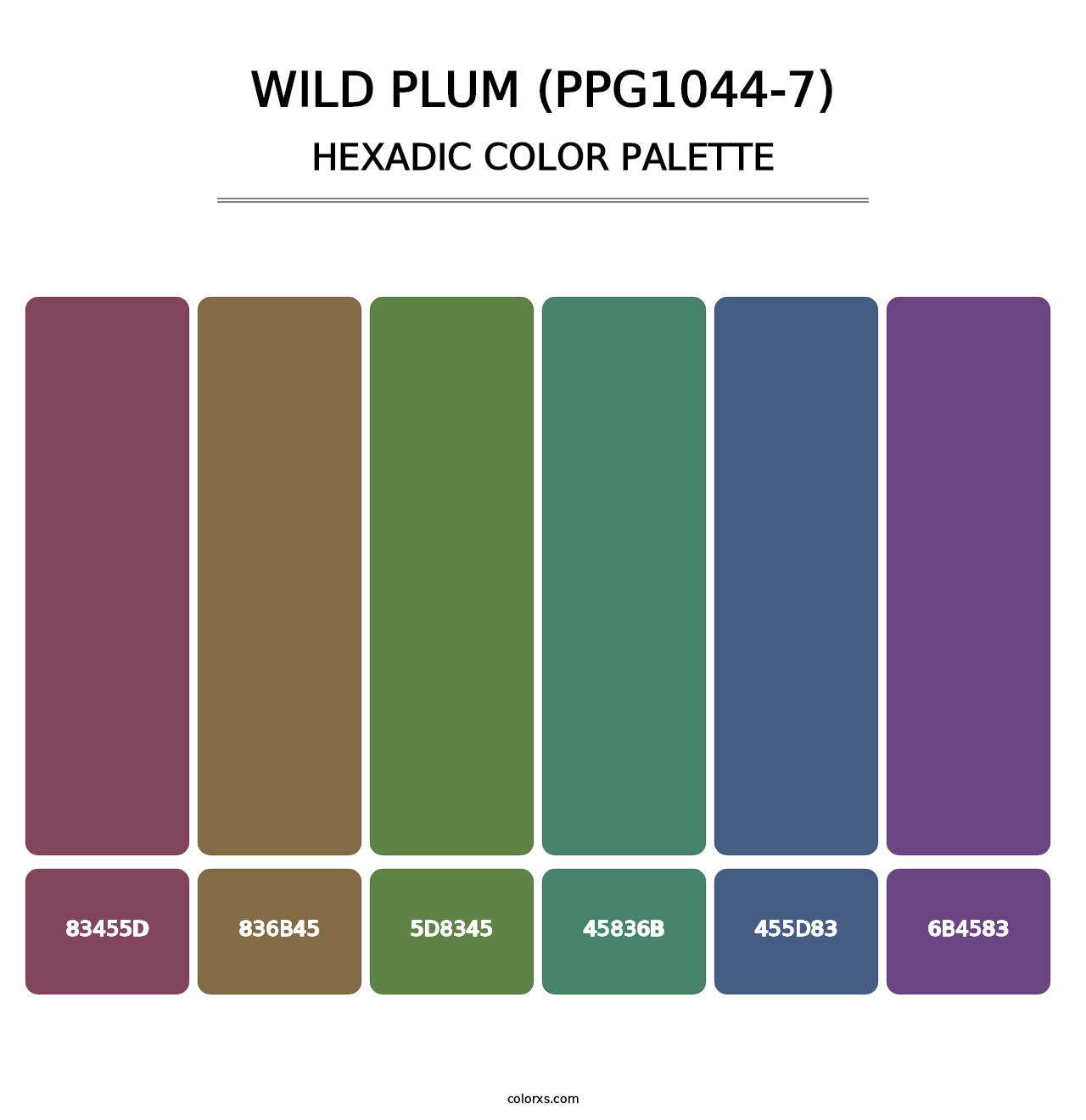 Wild Plum (PPG1044-7) - Hexadic Color Palette