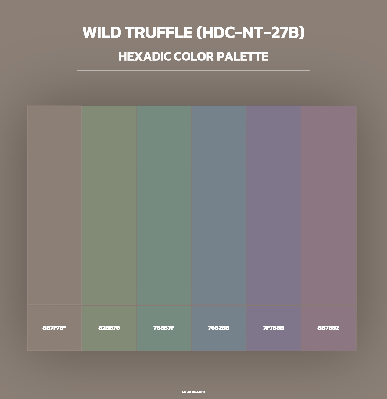 Wild Truffle (HDC-NT-27B) - Hexadic Color Palette