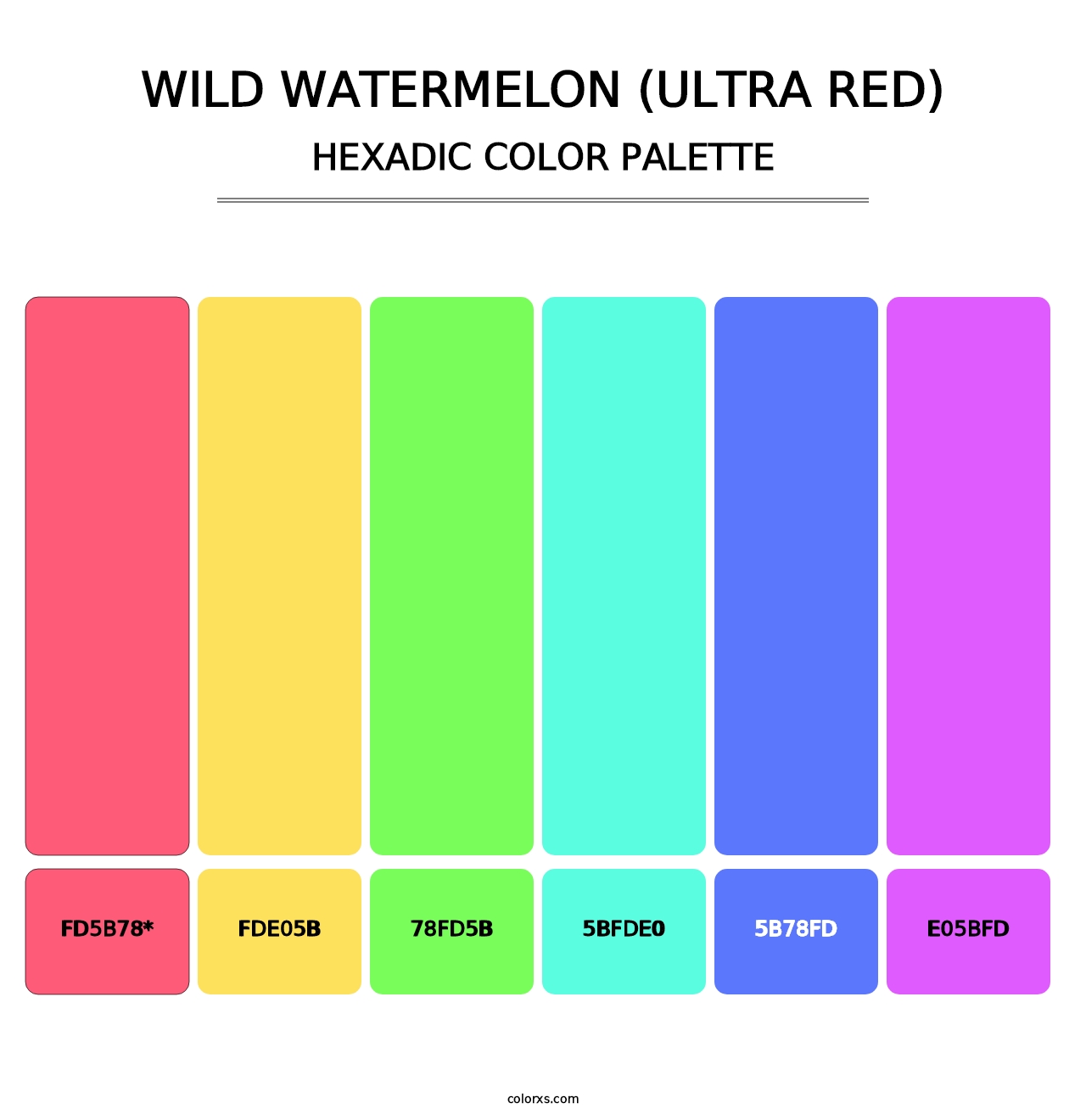 Wild Watermelon (Ultra Red) - Hexadic Color Palette