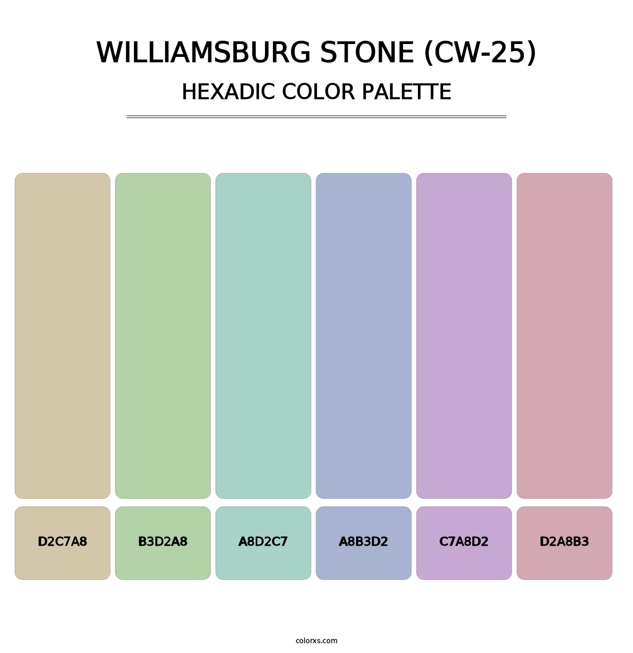 Williamsburg Stone (CW-25) - Hexadic Color Palette