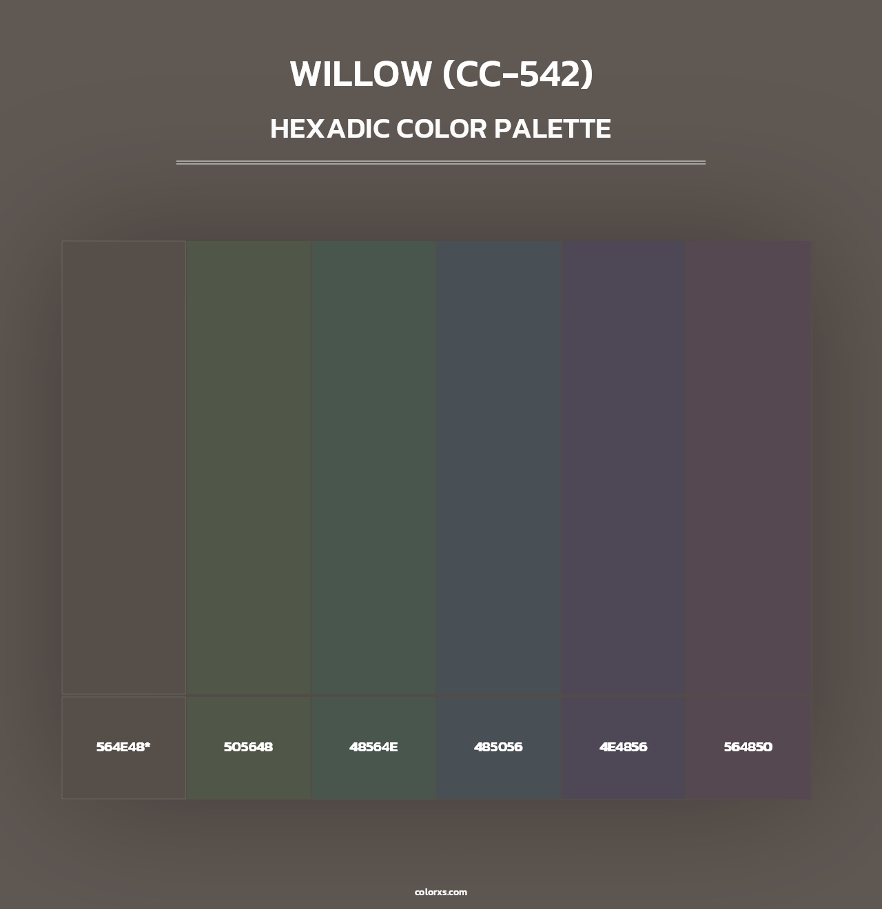Willow (CC-542) - Hexadic Color Palette